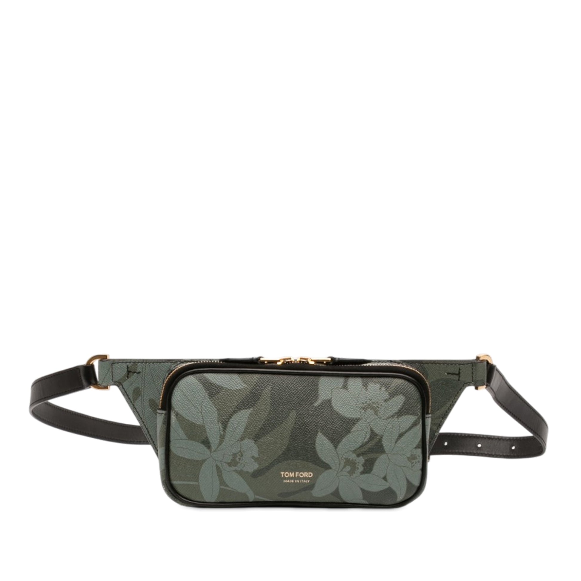 Tom Ford Leather Floral Print Belt Bag
