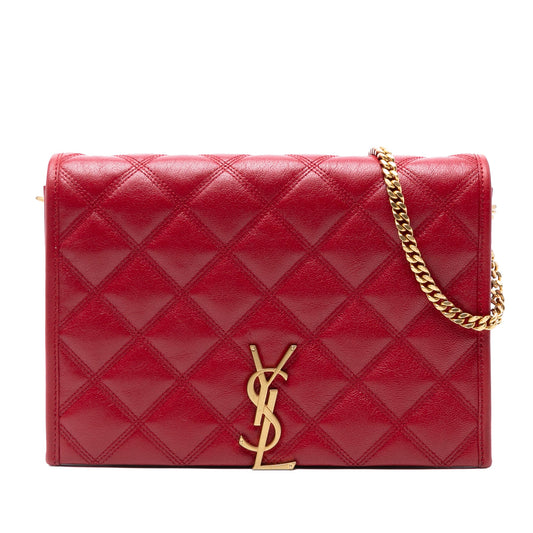 Saint Laurent Mini Quilted Lambskin Becky Chain Shoulder Bag