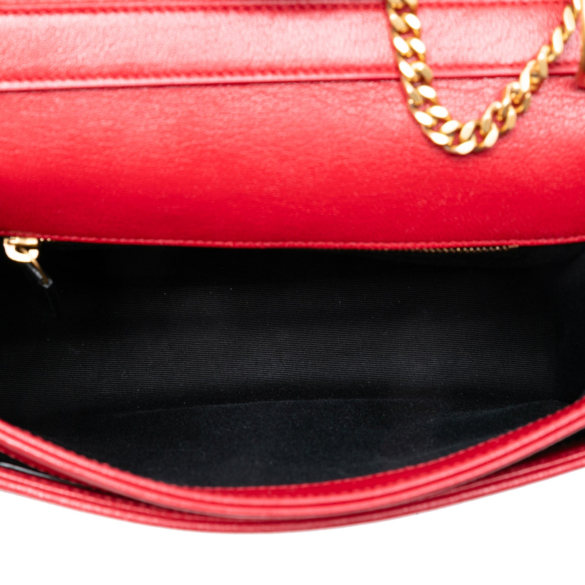 Saint Laurent Mini Quilted Lambskin Becky Chain Shoulder Bag