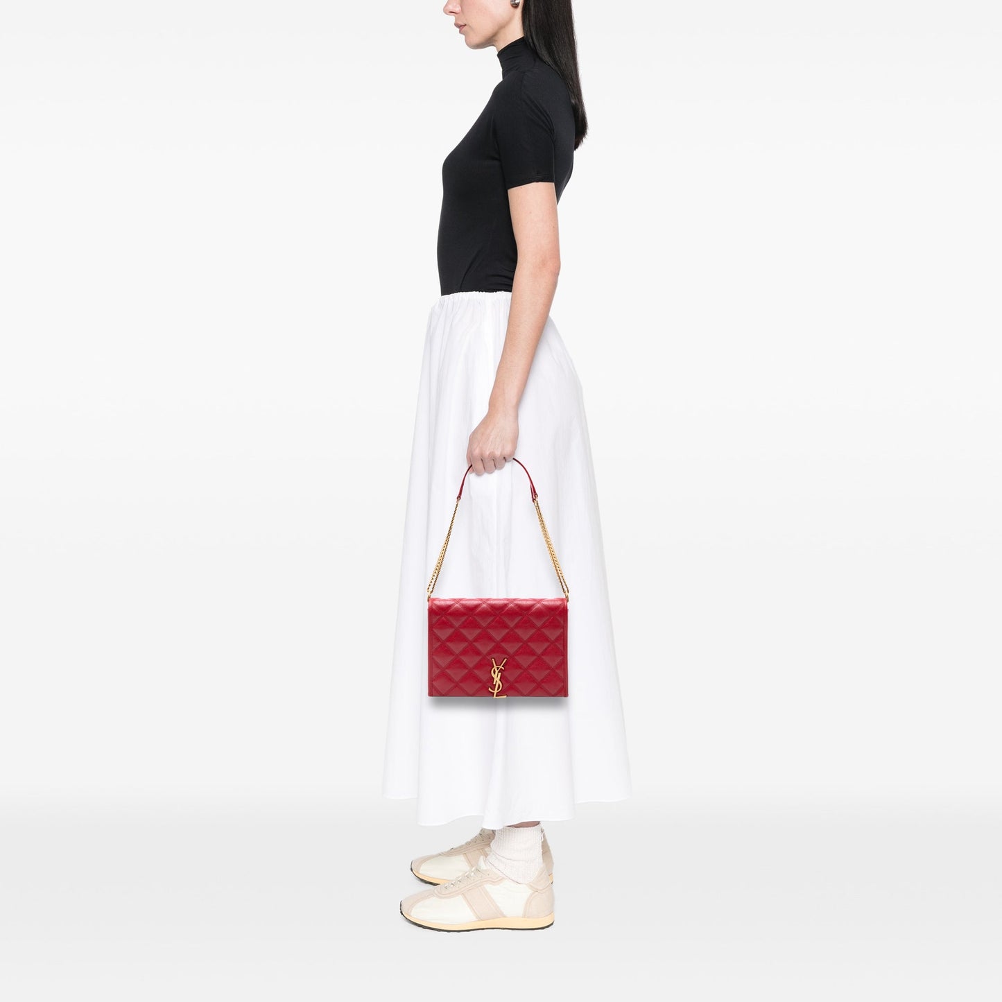 Saint Laurent Mini Quilted Lambskin Becky Chain Shoulder Bag