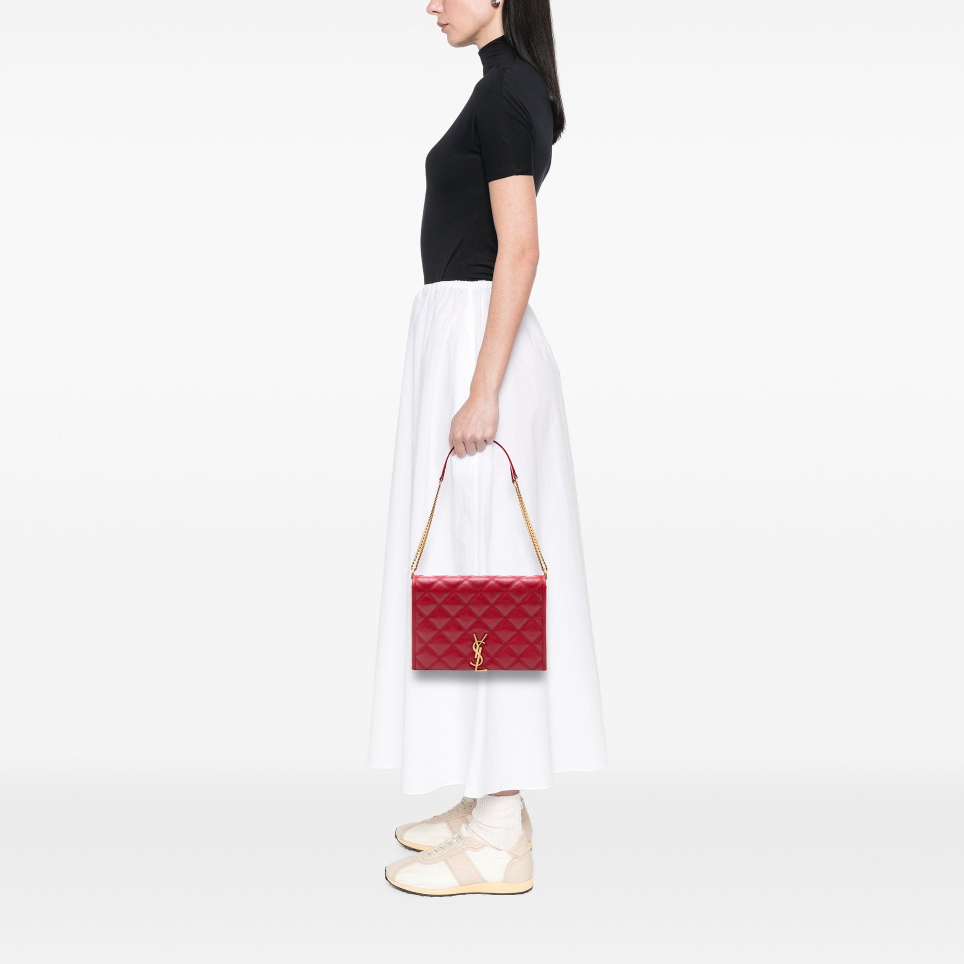 Saint Laurent Mini Quilted Lambskin Becky Chain Shoulder Bag