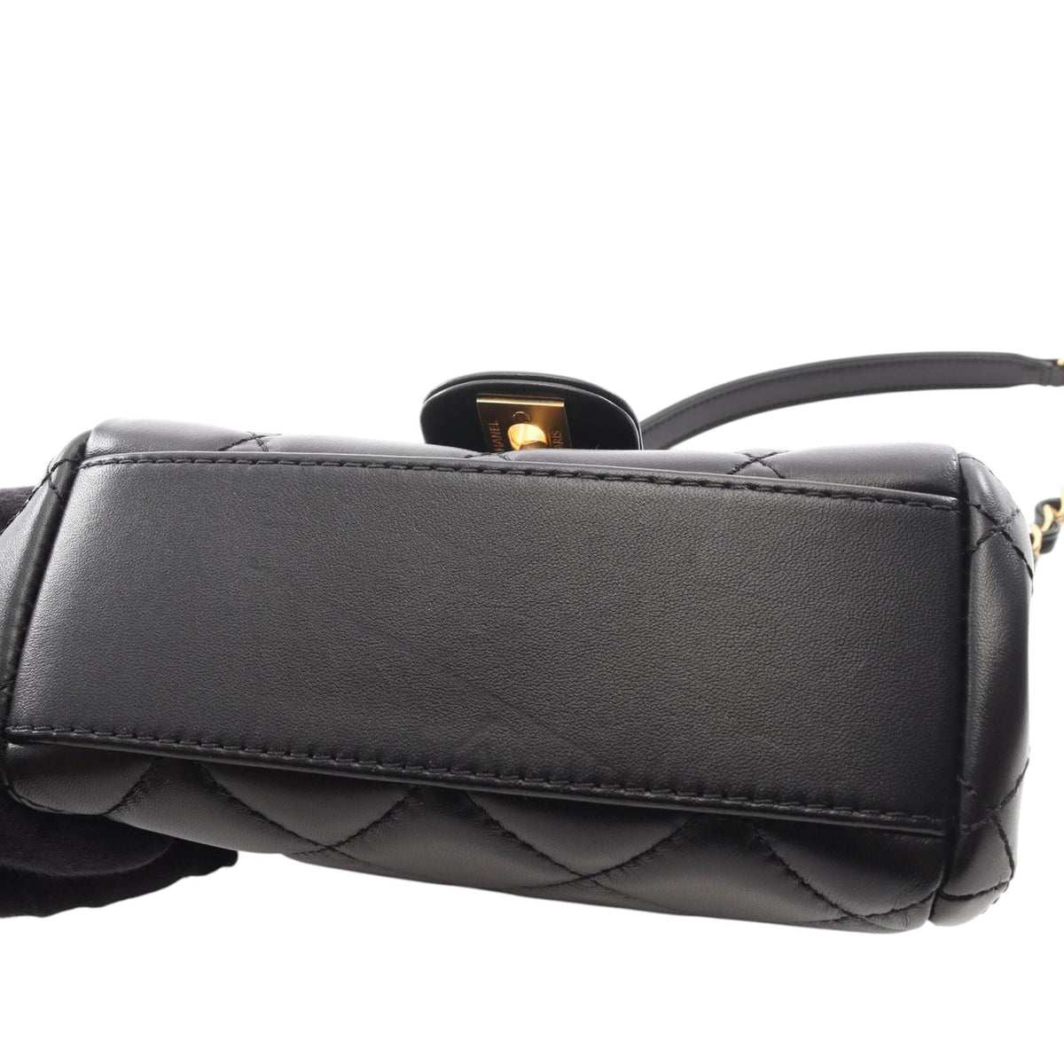 Chanel Mini Quilted Lambskin Puffy Flap — Black