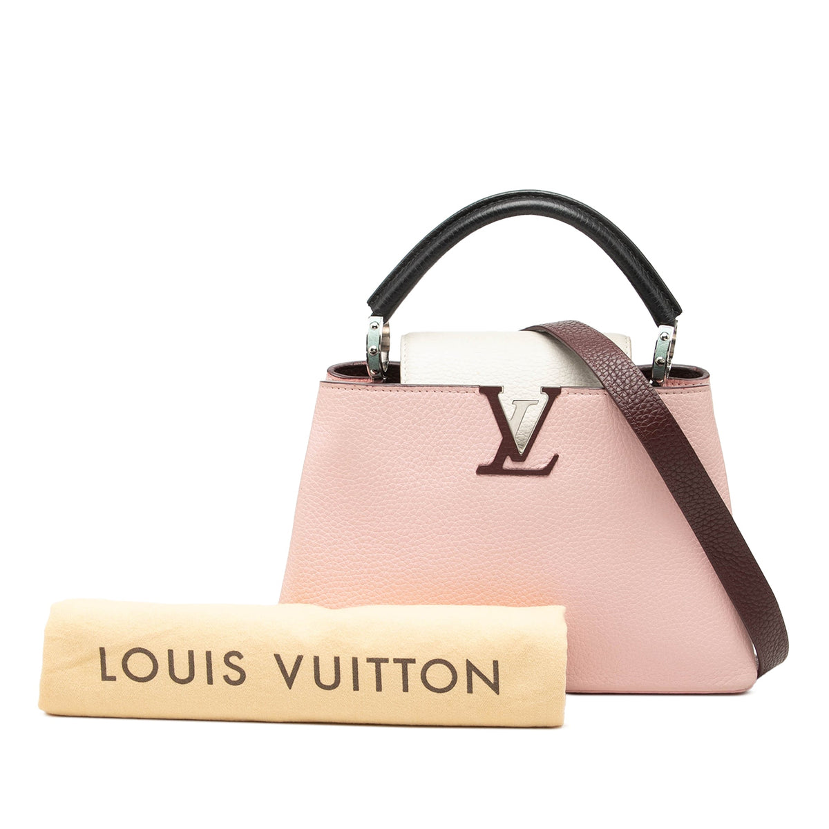 Louis Vuitton Bicolor Taurillon Capucines BB — Pink