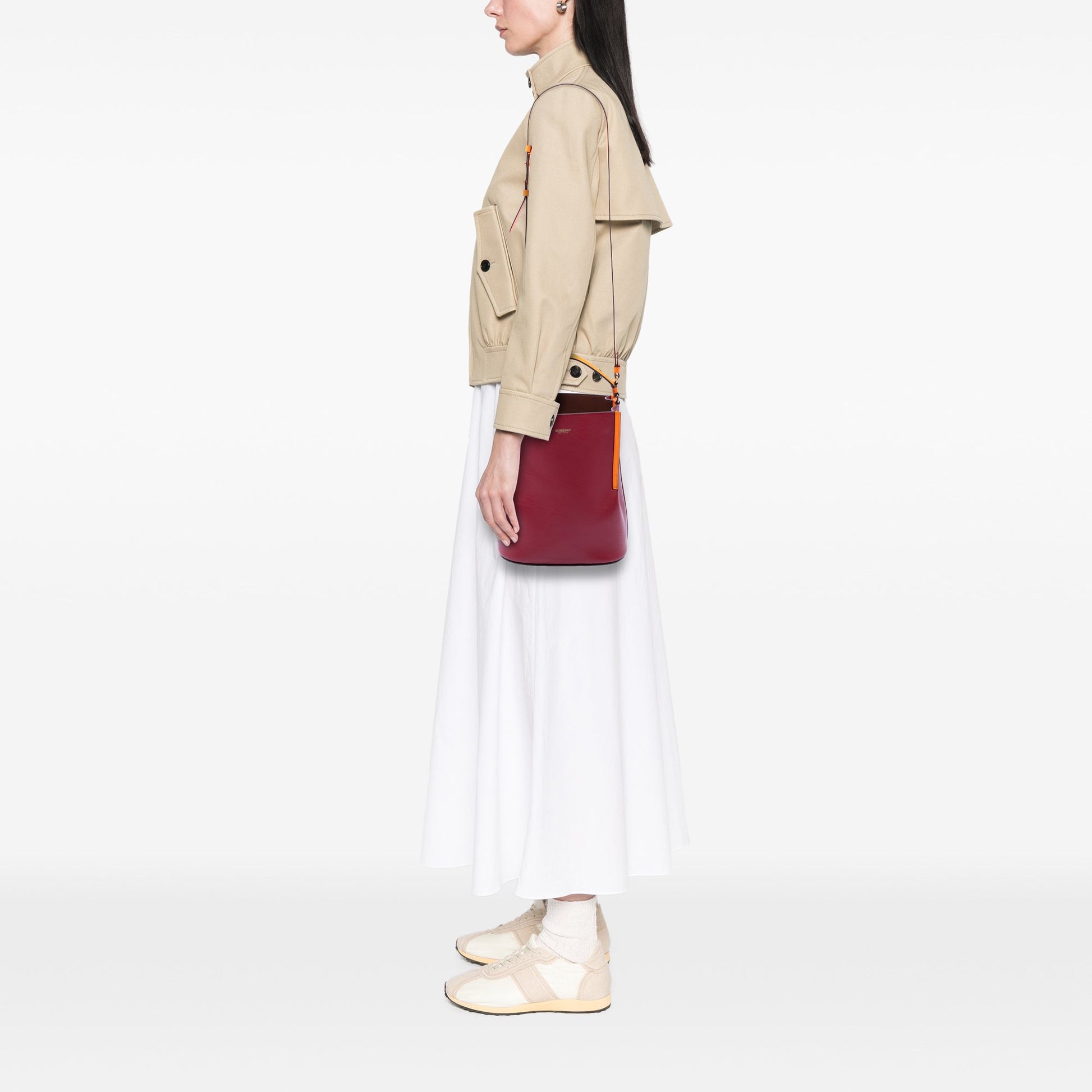Burberry Small Leather Peggy Bucket Bag