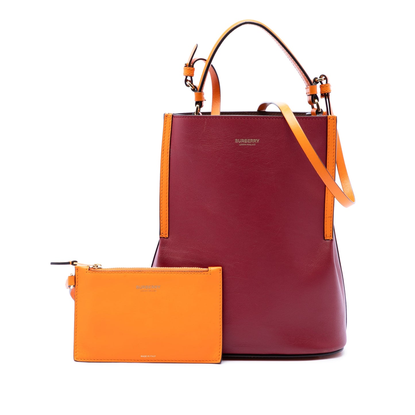 Burberry Small Leather Peggy Bucket Bag