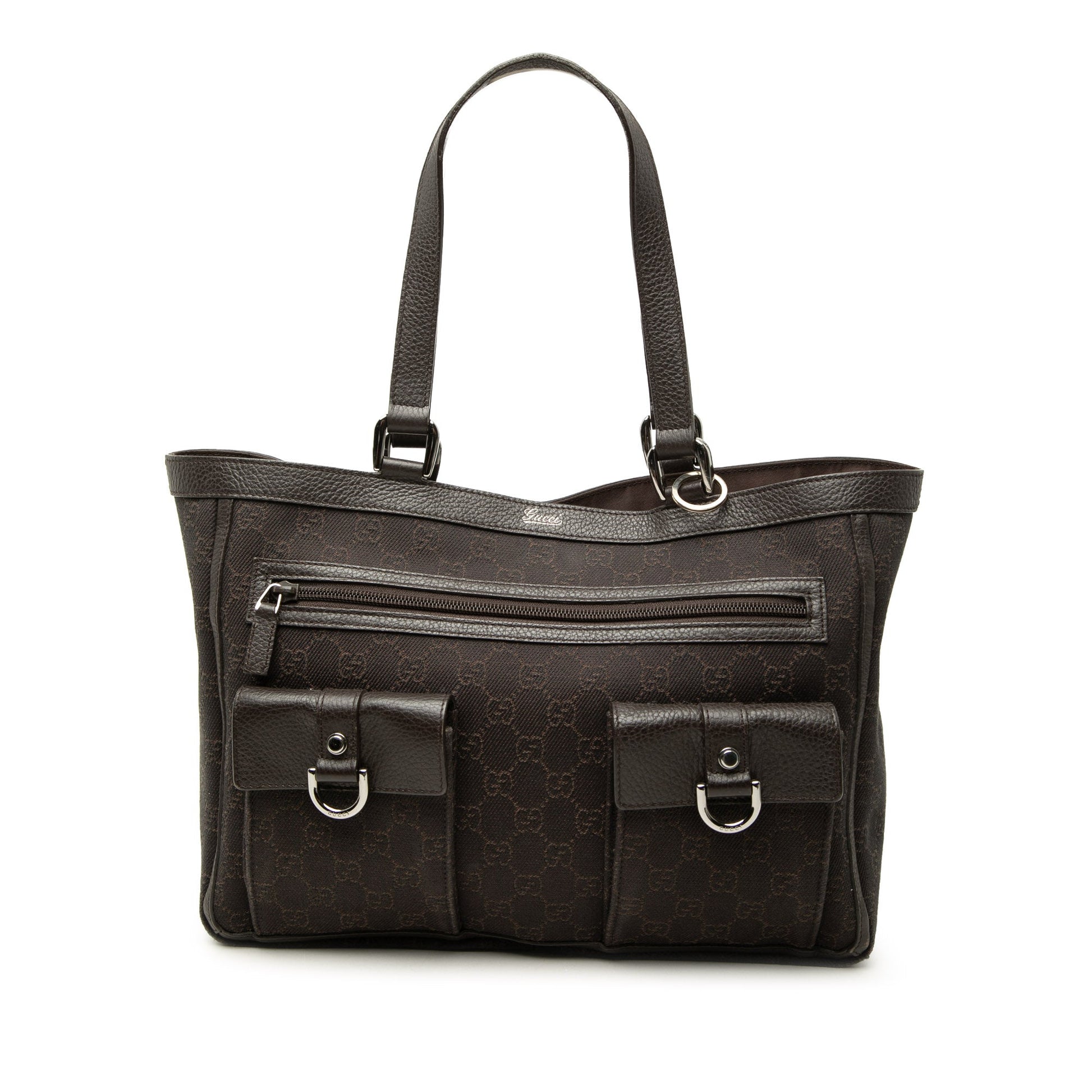 Gucci GG Denim Abbey D Ring Pocket Tote