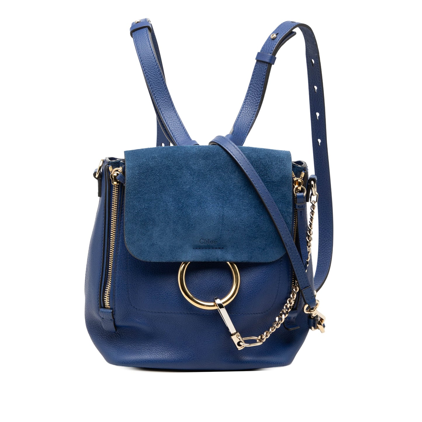 Chloé Medium Calfskin and Suede Faye Backpack