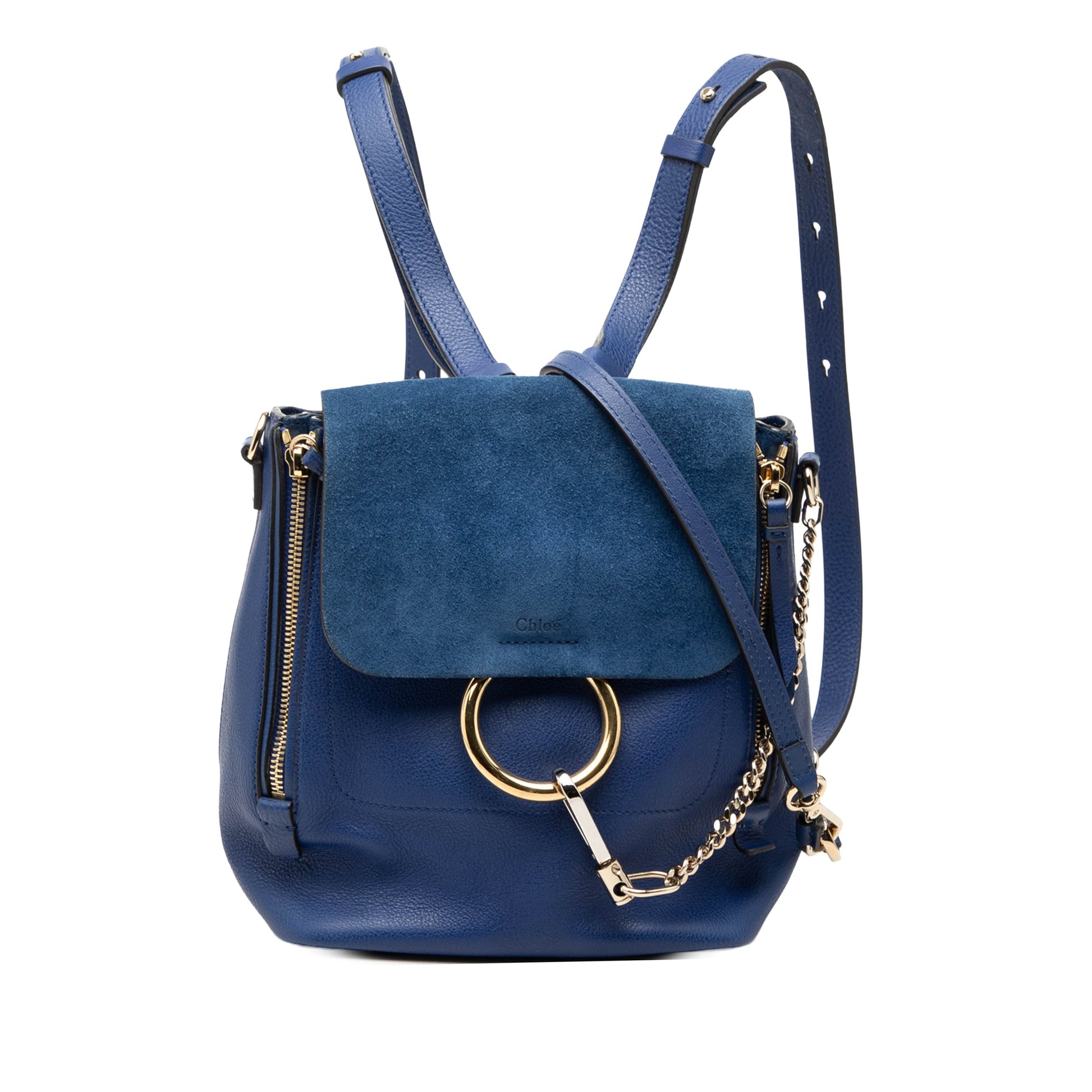 Chloé Medium Calfskin and Suede Faye Backpack