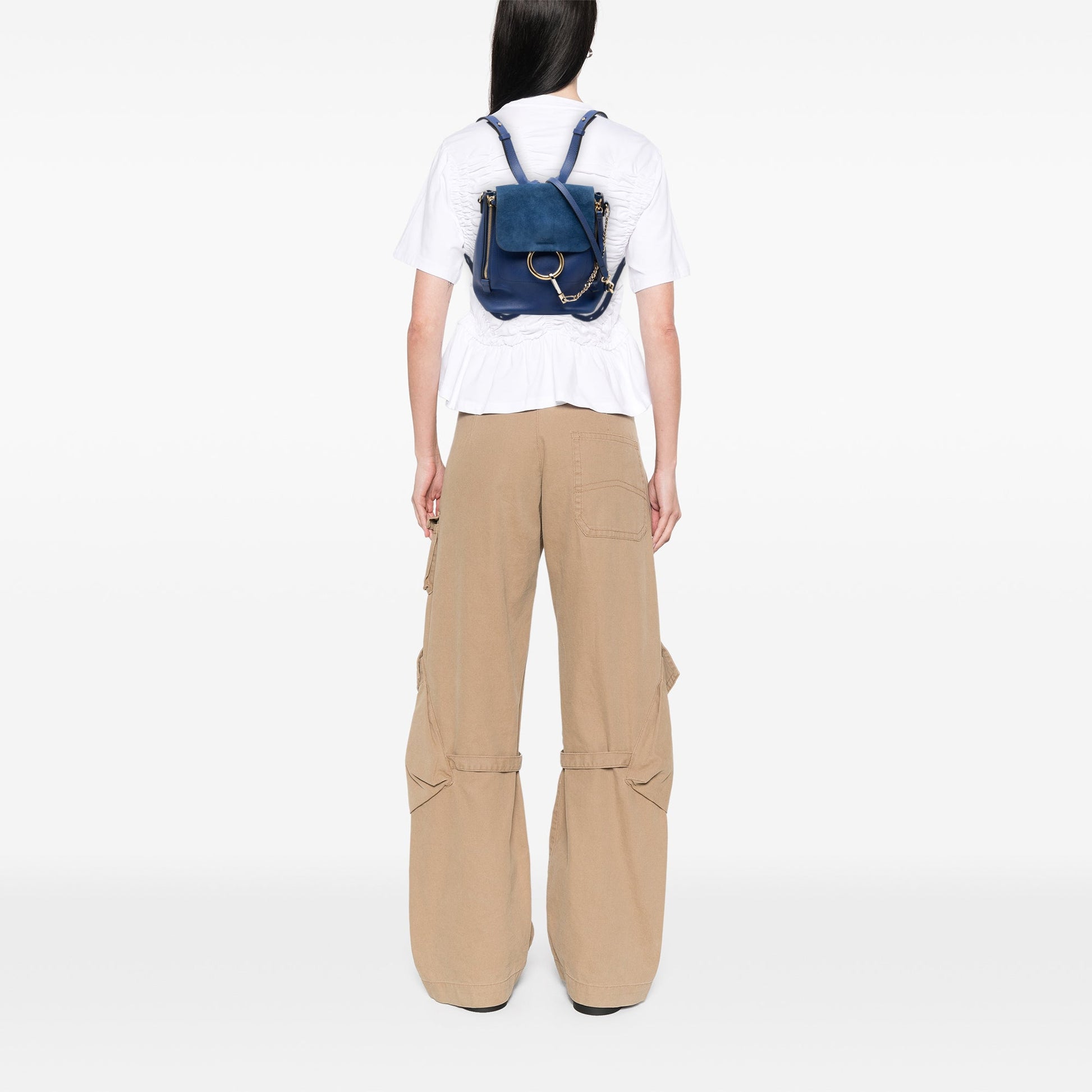 Chloé Medium Calfskin and Suede Faye Backpack