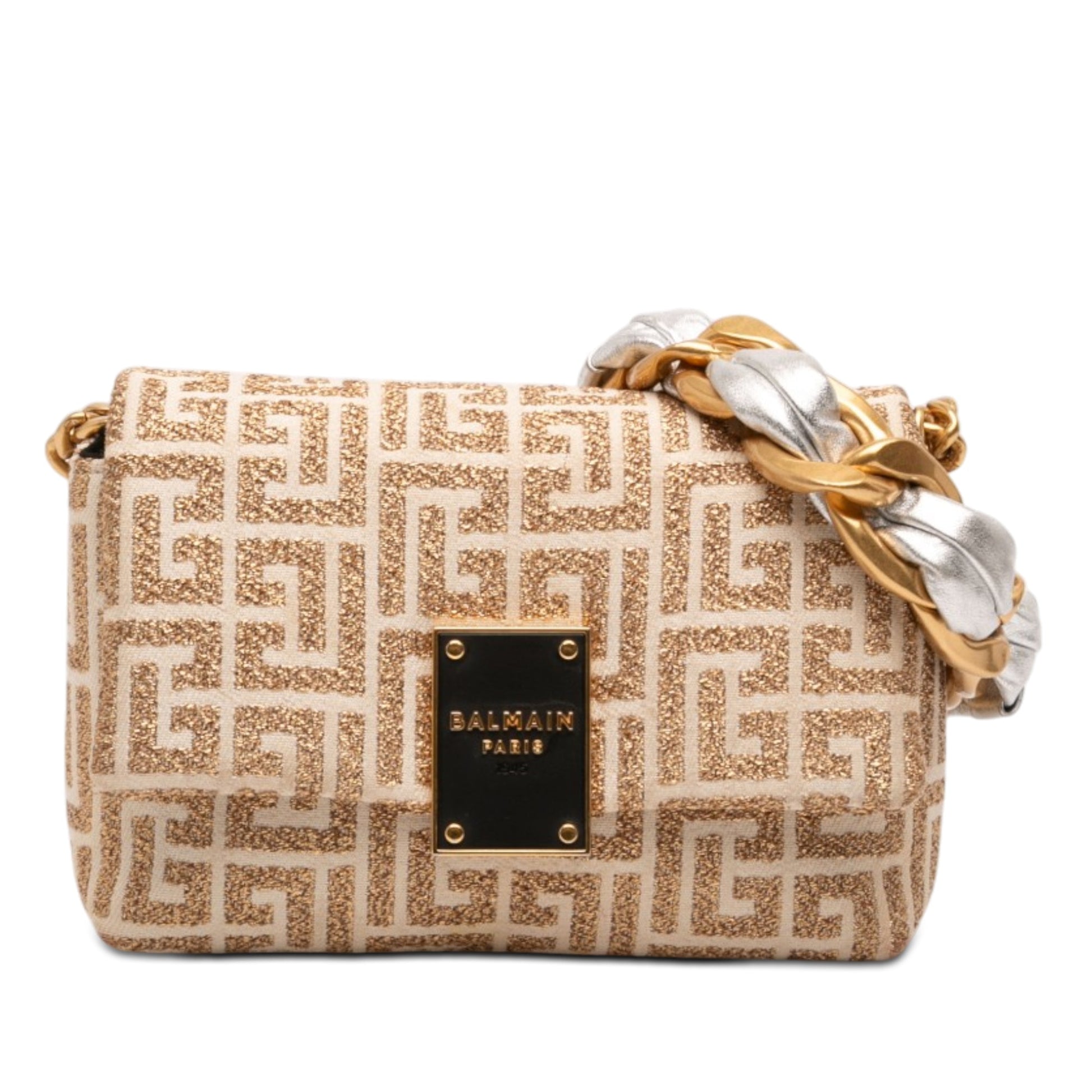 Balmain Mini Monogram Jacquard 1945 Crossbody