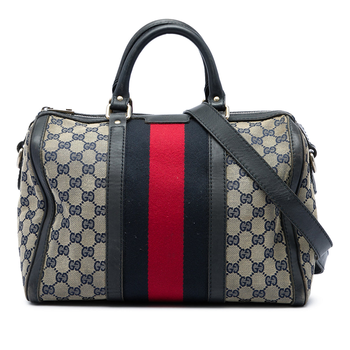 Gucci Medium GG Canvas Web Joy Boston Bag
