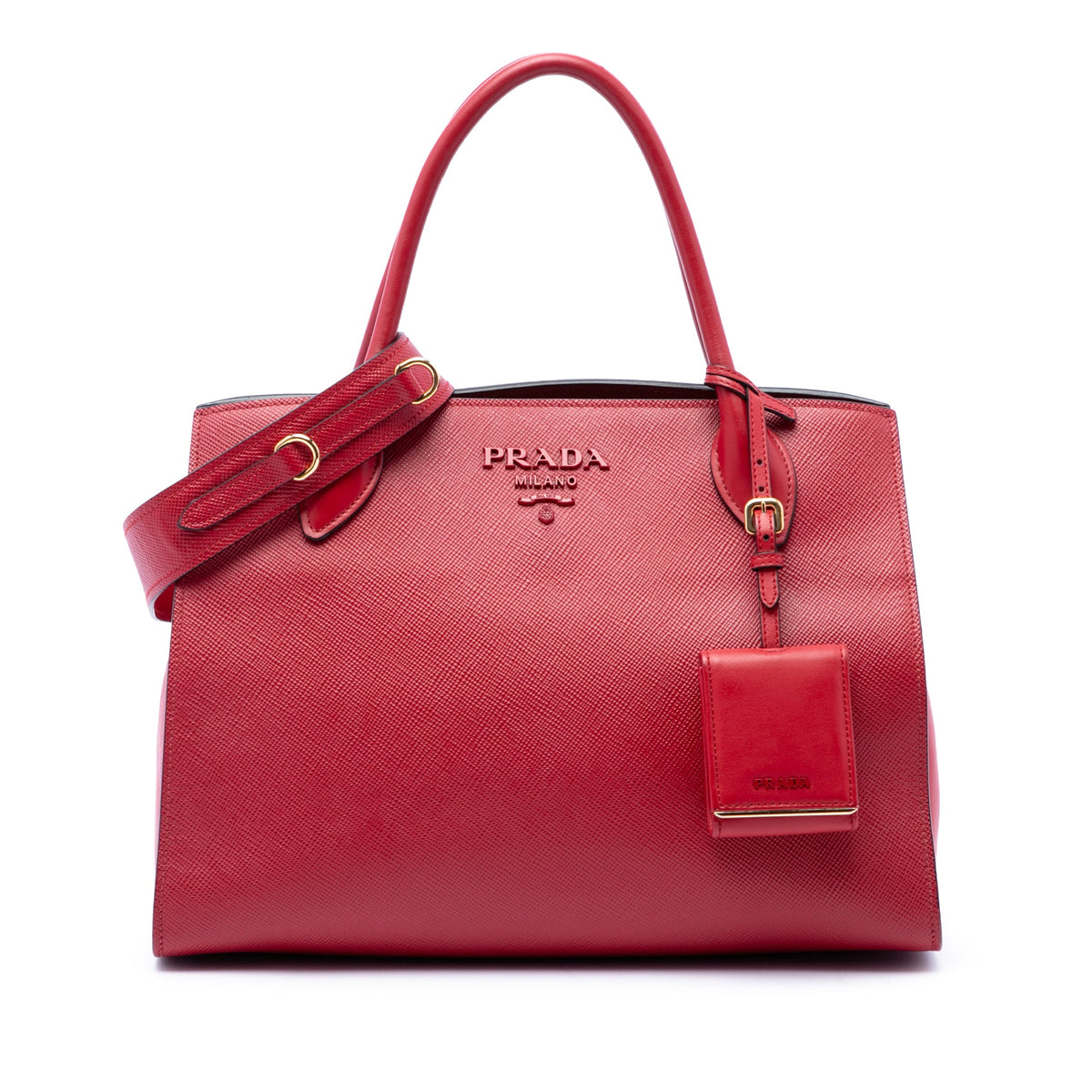 Prada Medium Saffiano Cuir Monochrome Top Handle Tote