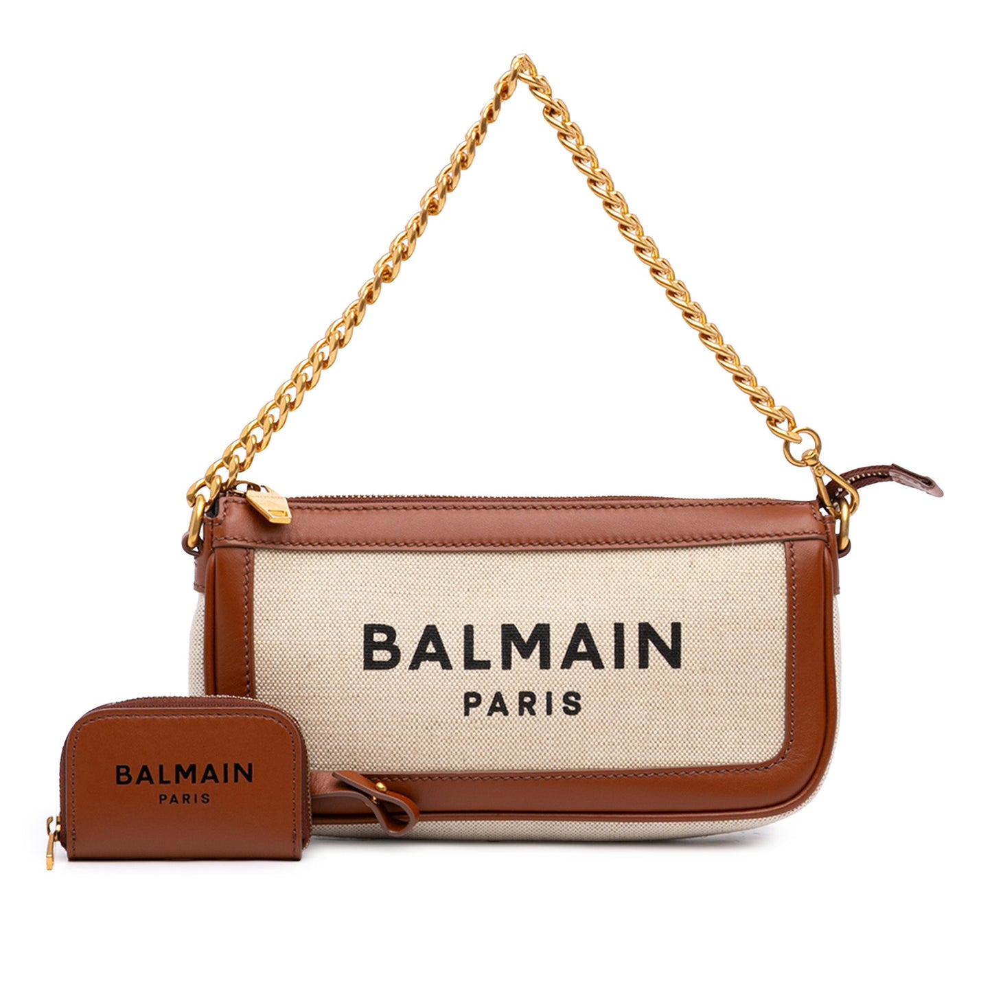 Balmain Mini Canvas B Army Logo Satchel