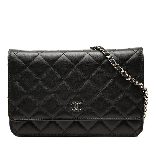 Chanel CC Quilted Lambskin Wallet On Chain