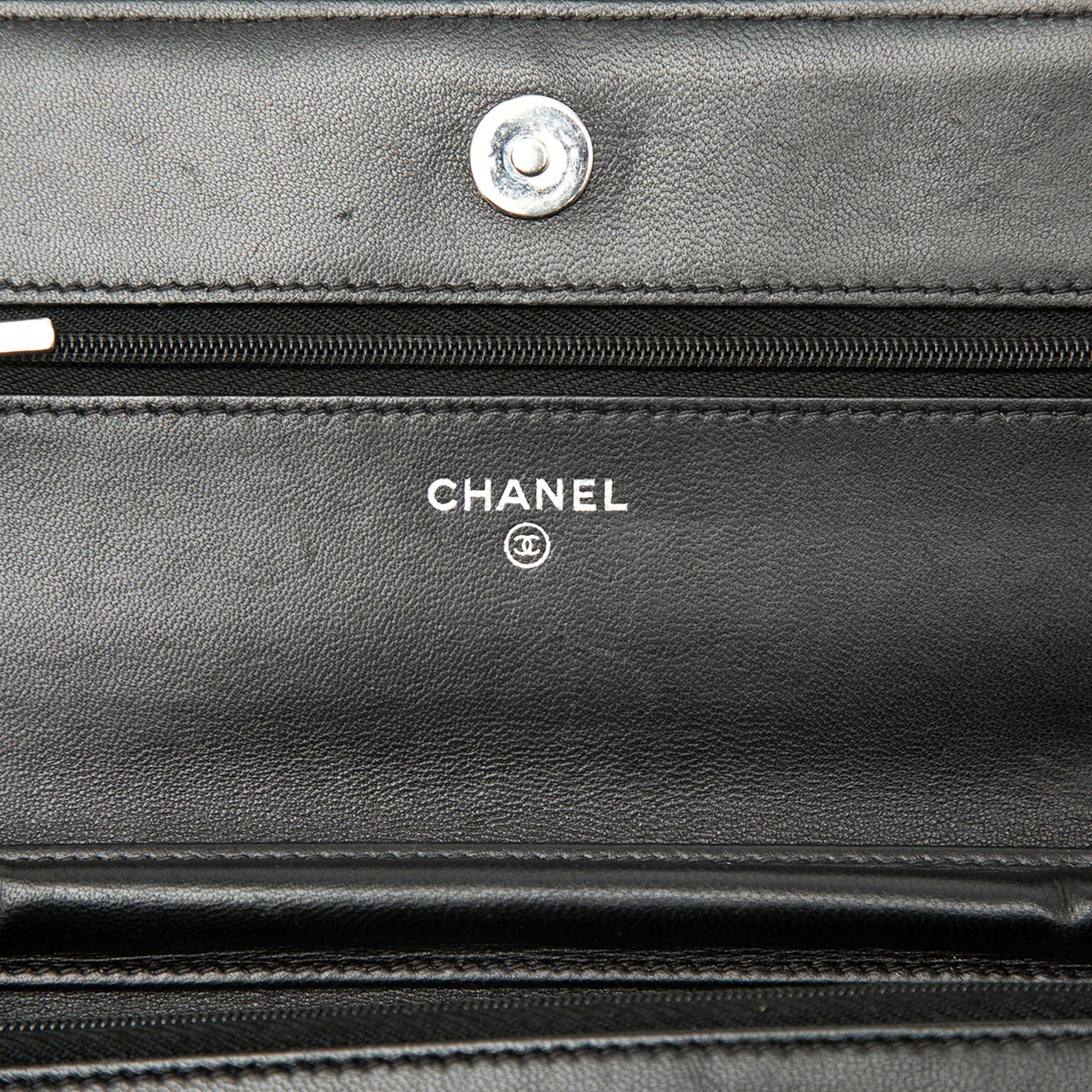Chanel CC Quilted Lambskin Wallet On Chain