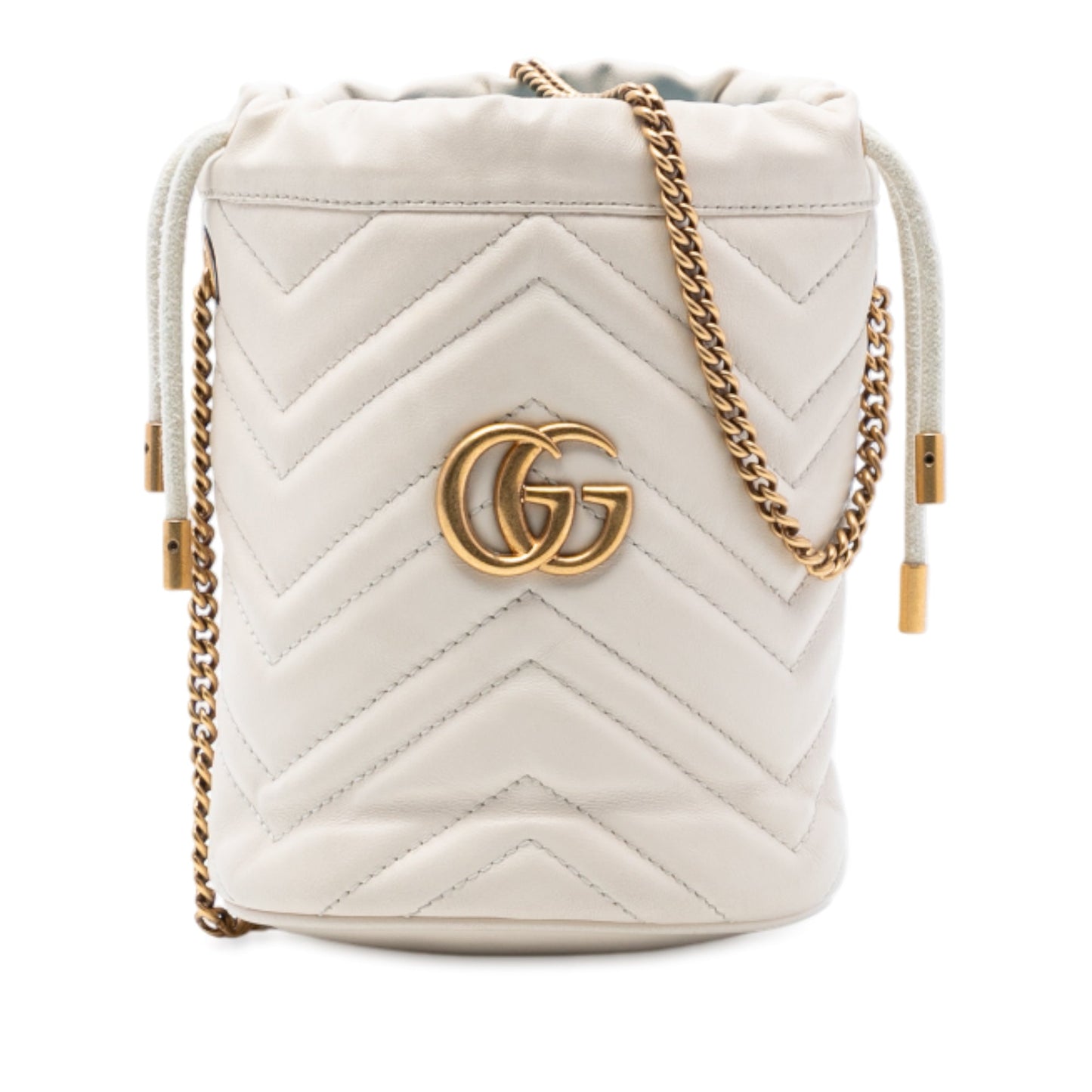 Gucci Small GG Marmont Leather Matelasse Bucket Bag