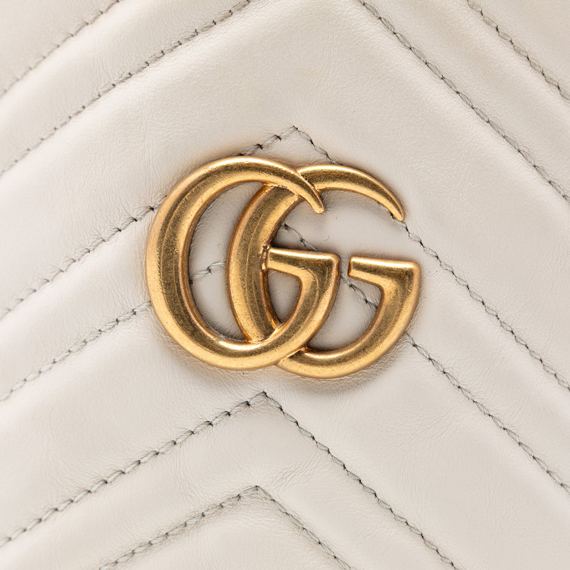 Gucci Small GG Marmont Leather Matelasse Bucket Bag