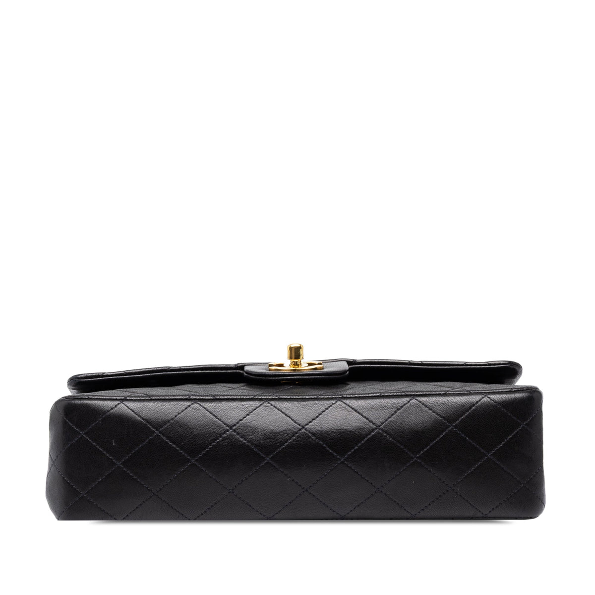 Chanel Medium Classic Lambskin Double Flap — Black