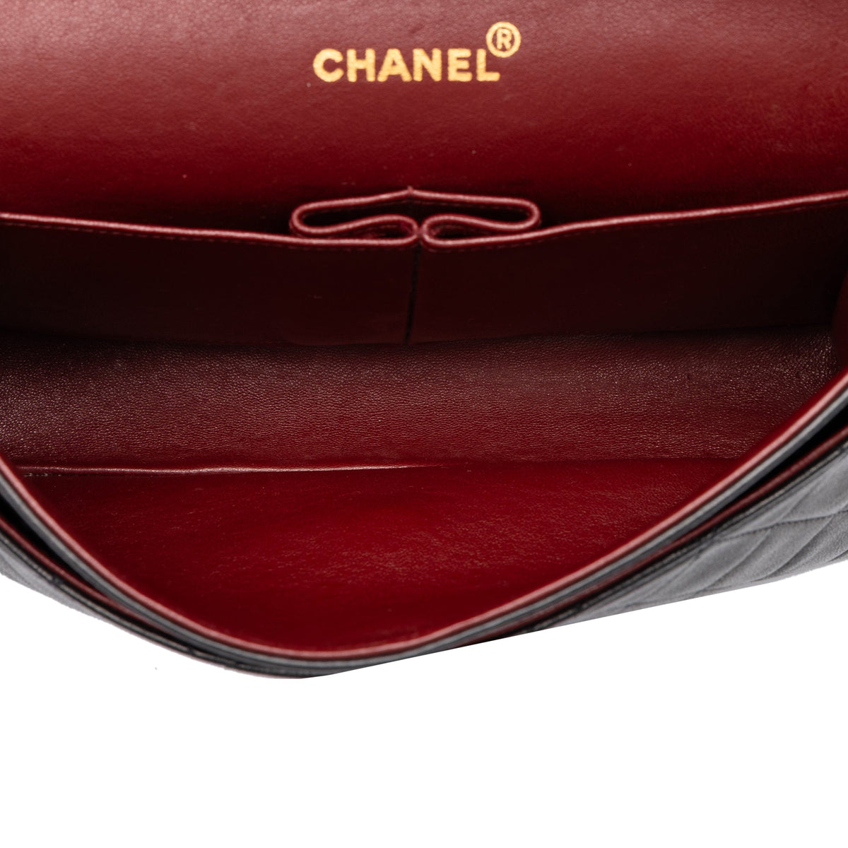 Chanel Medium Classic Lambskin Double Flap — Black