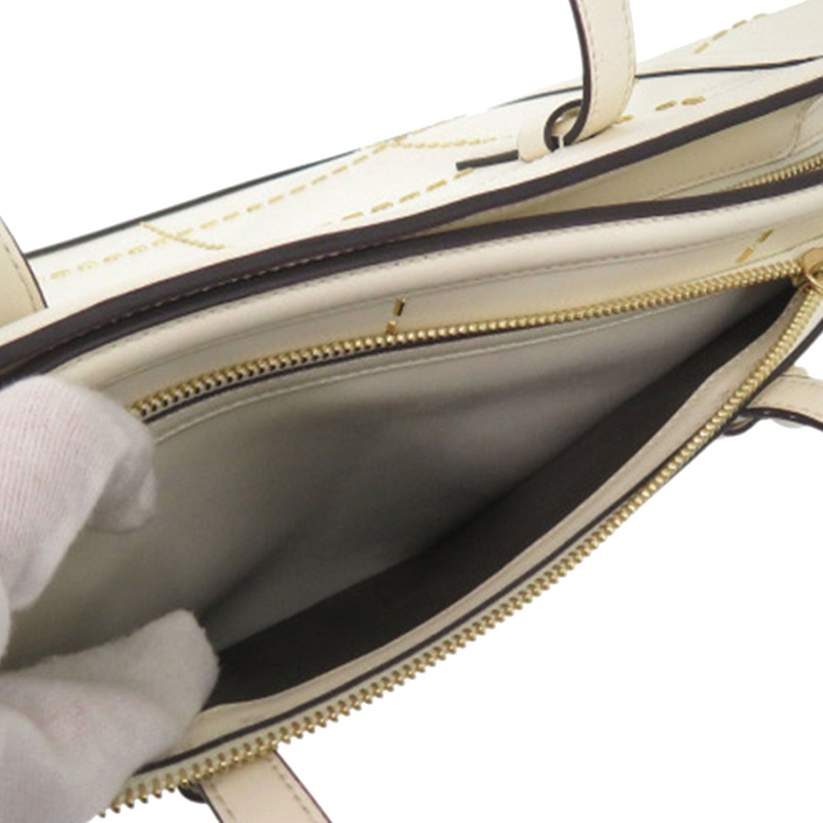 Ferragamo Medium Stitched Leather Amy Tote