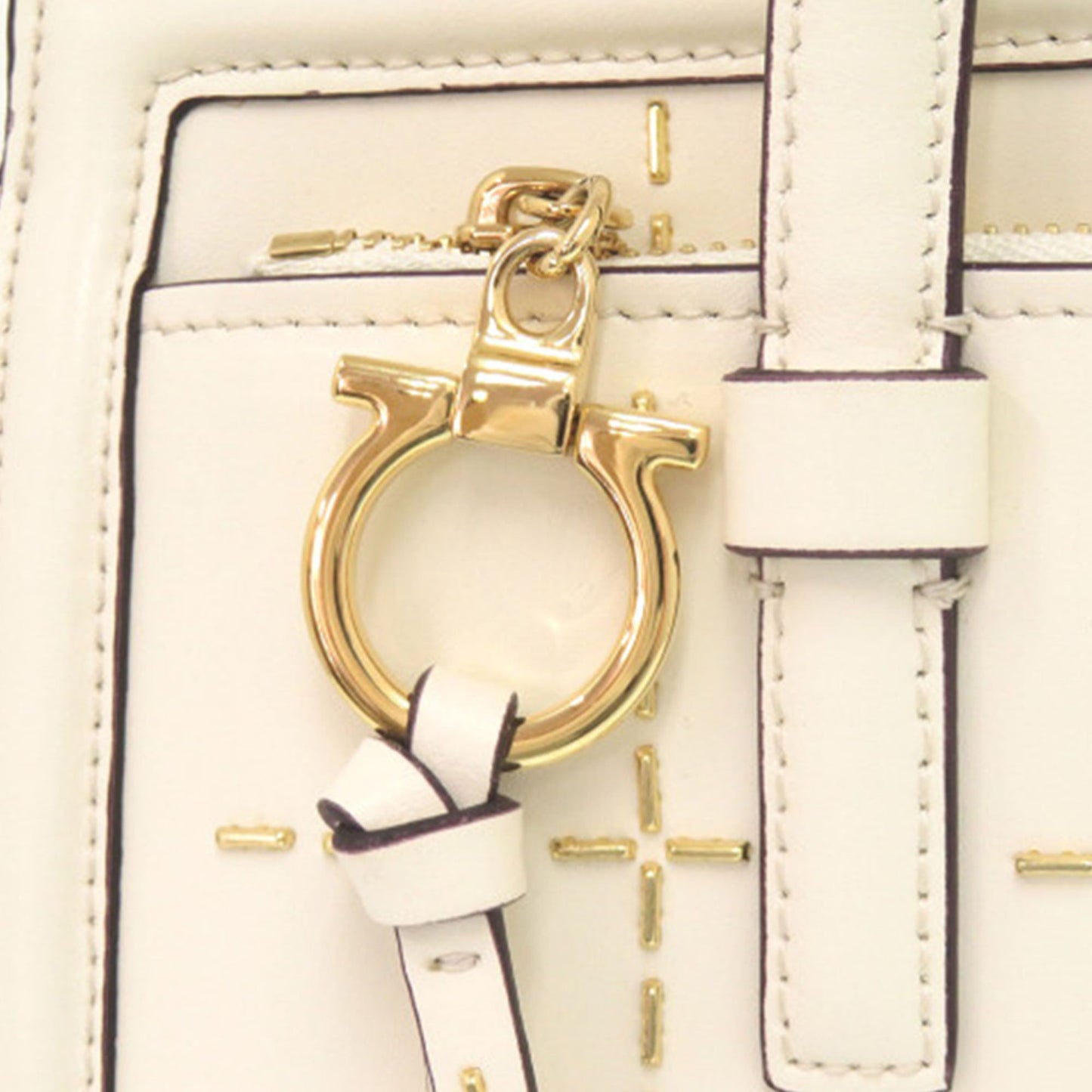 Ferragamo Medium Stitched Leather Amy Tote