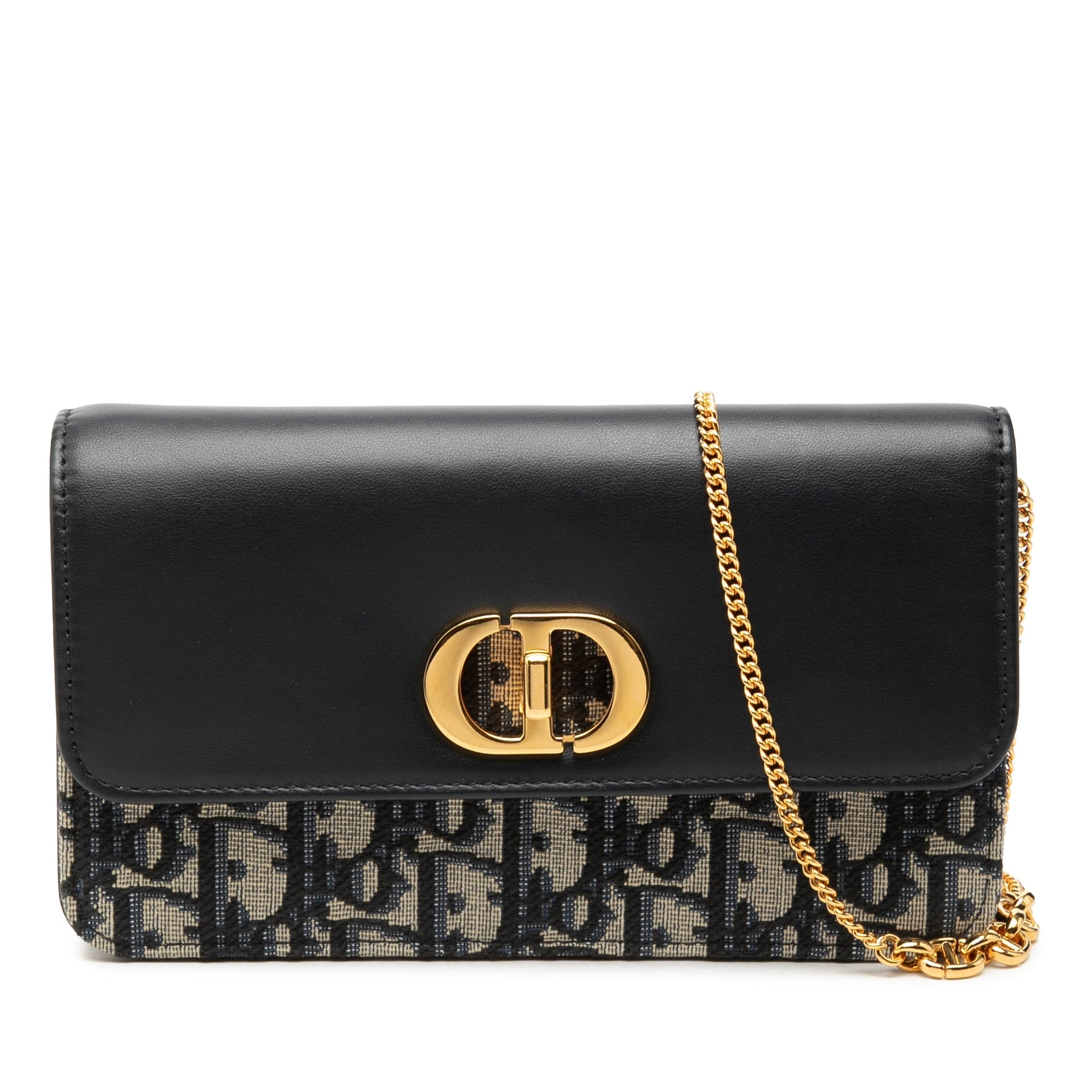 Dior Oblique Jacquard and Calfskin Miss Caro Pouch with Chain