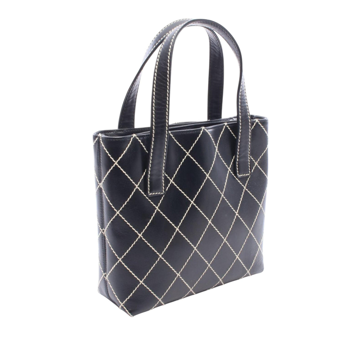 Chanel Small CC Quilted Calfskin Wild Stitch Tote