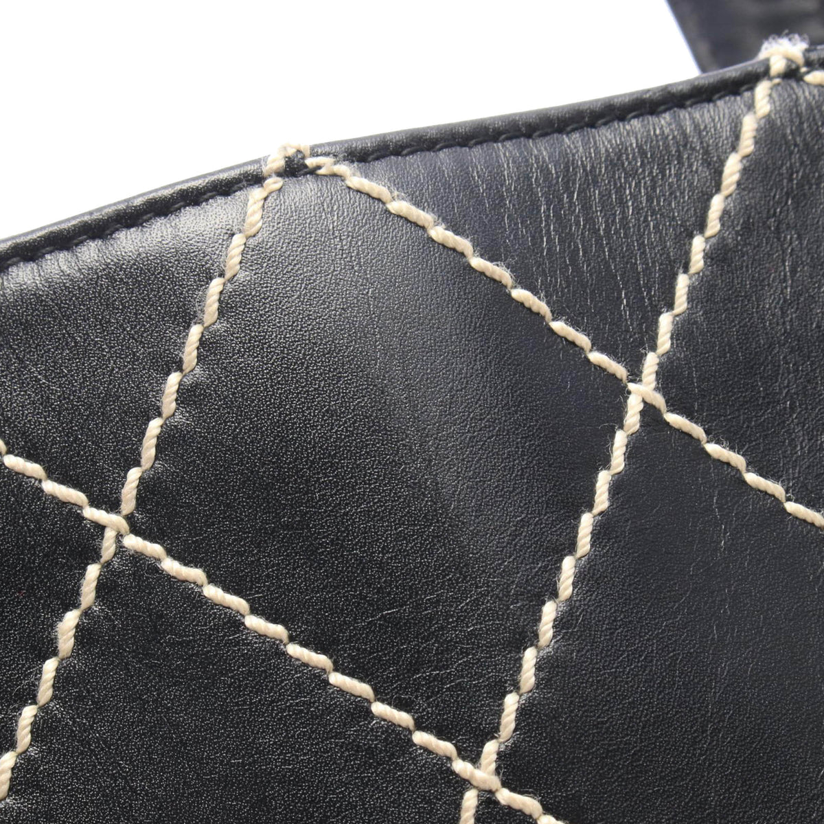 Chanel Small CC Quilted Calfskin Wild Stitch Tote