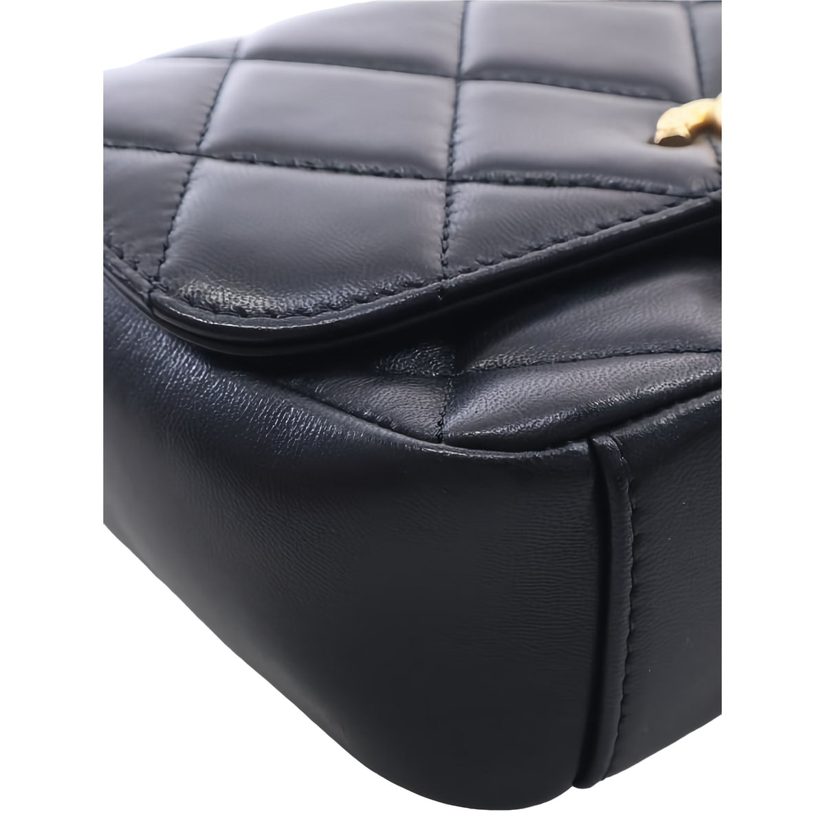 Chanel Small Quilted Lambskin CC Coin Flap — Black