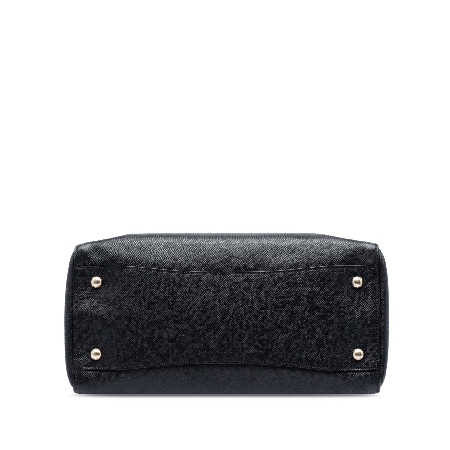 Prada Large Saffiano Cuir Double Zip Top Handle Bag