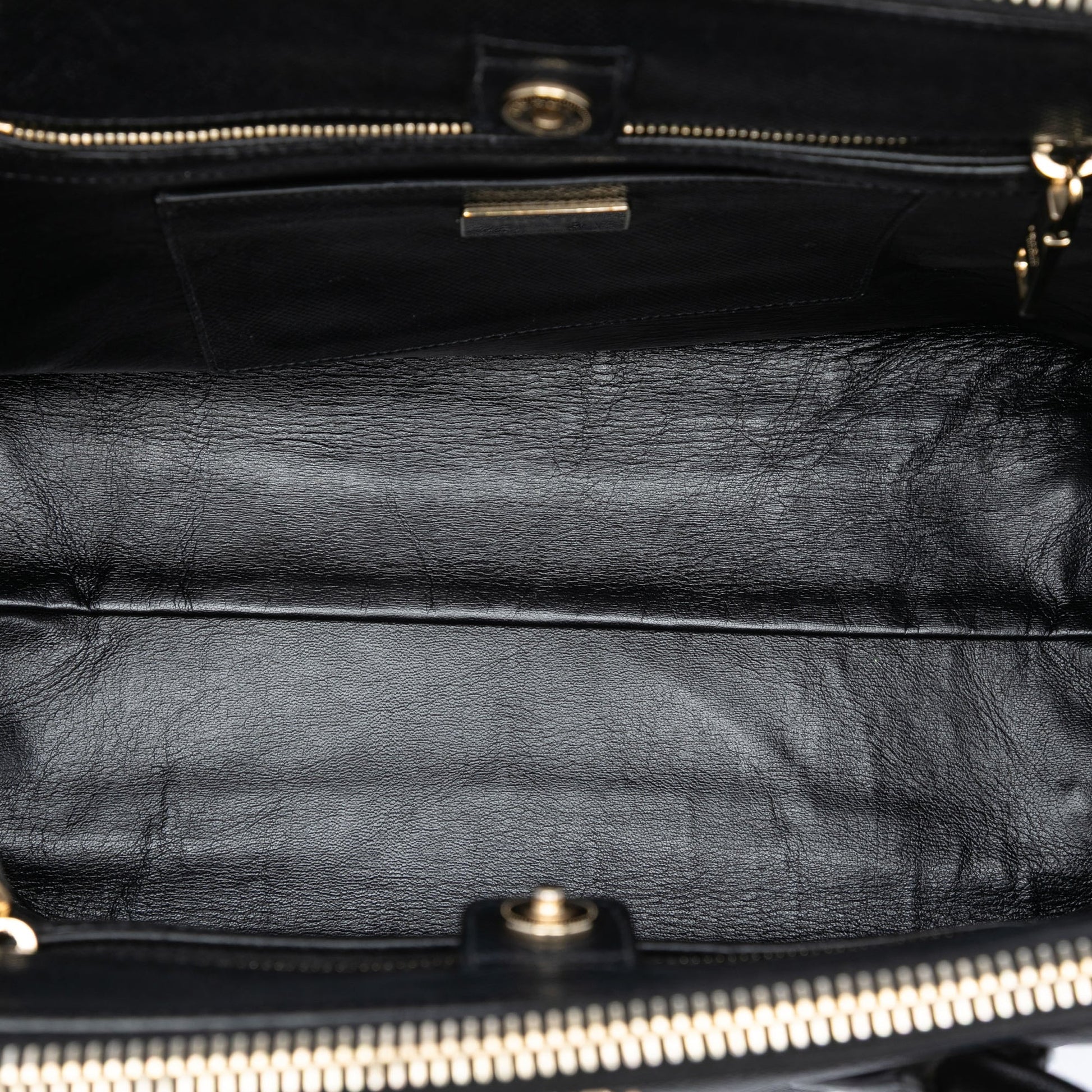 Prada Large Saffiano Cuir Double Zip Top Handle Bag
