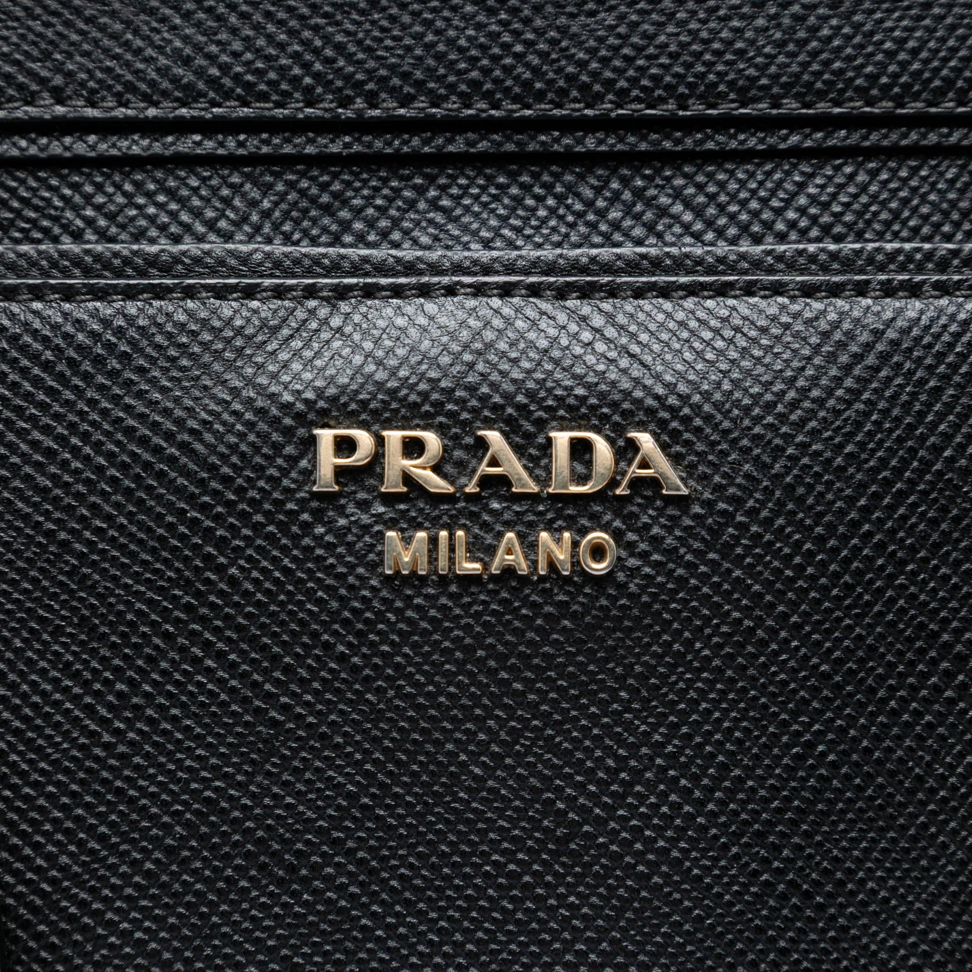 Prada Large Saffiano Cuir Double Zip Top Handle Bag