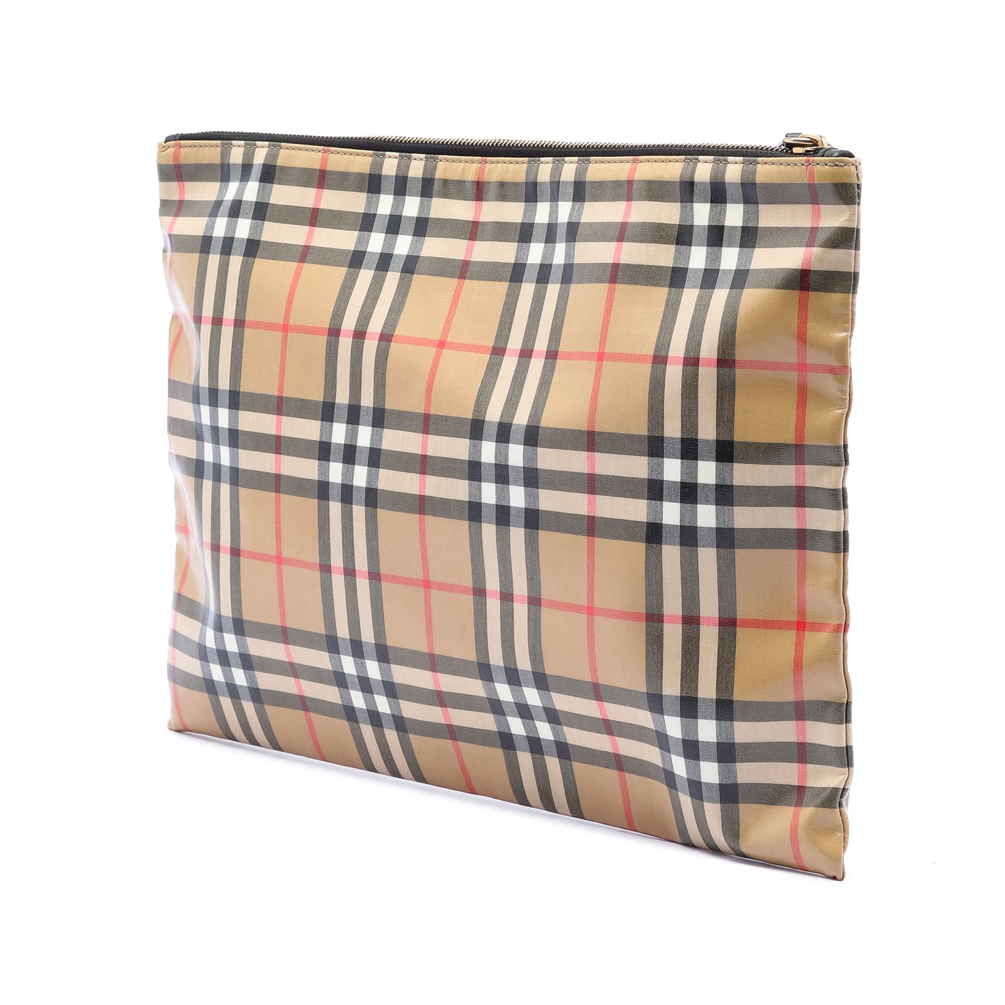 Burberry House Check Coated Canvas Clutch