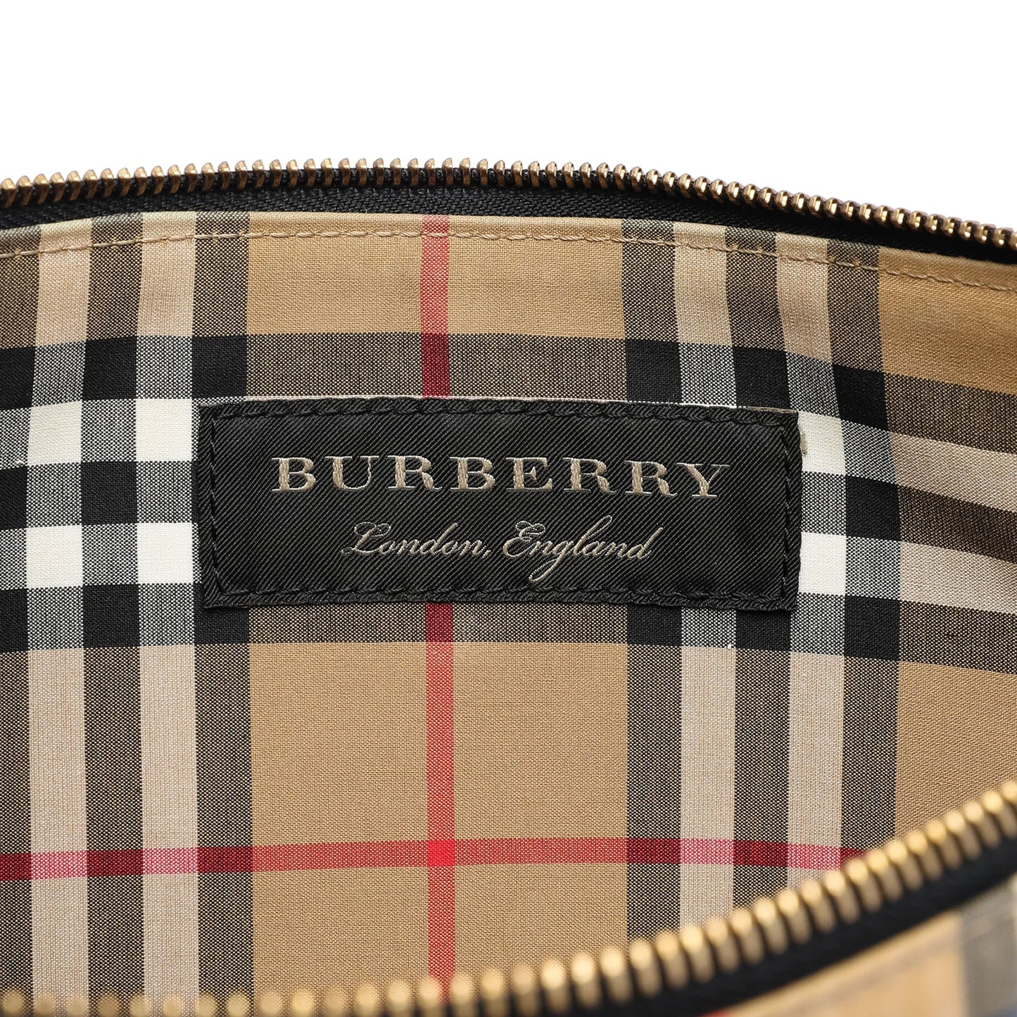 Burberry House Check Coated Canvas Clutch