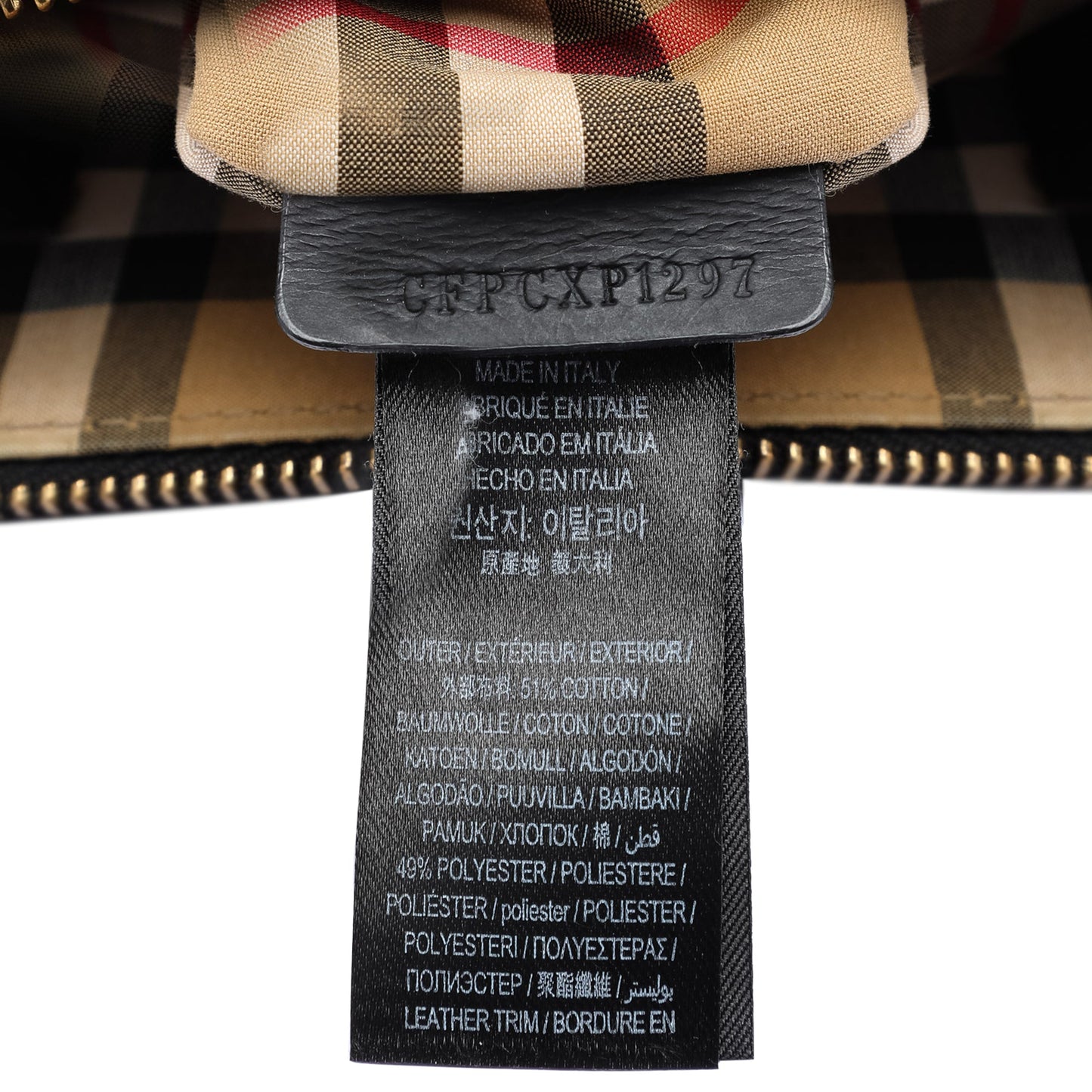 Burberry House Check Coated Canvas Clutch
