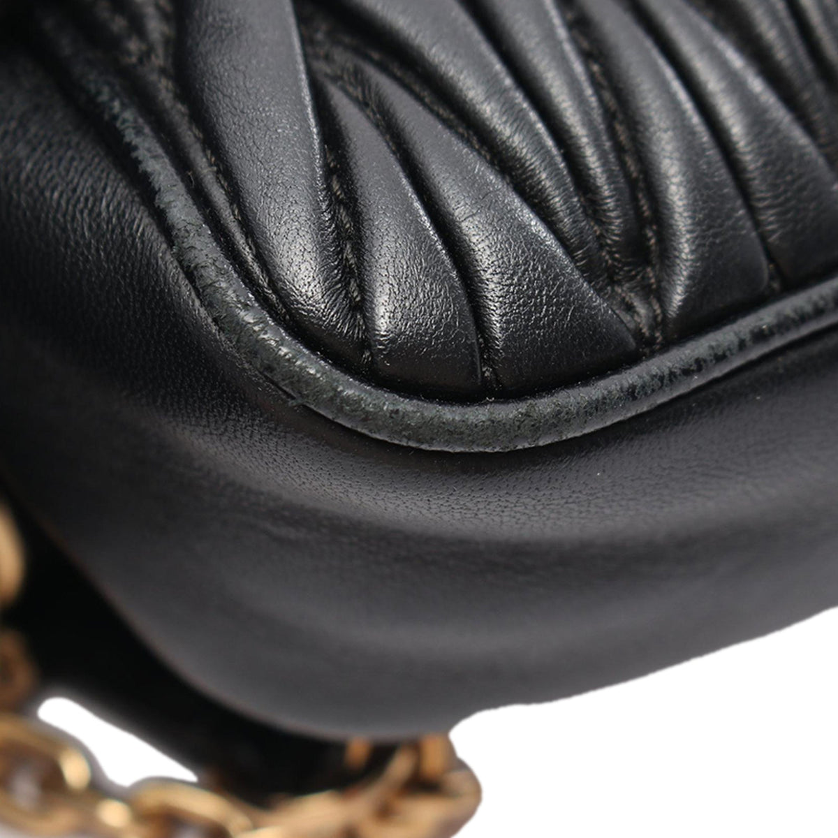 Miu Miu Matelasse Nappa Crossbody — Black