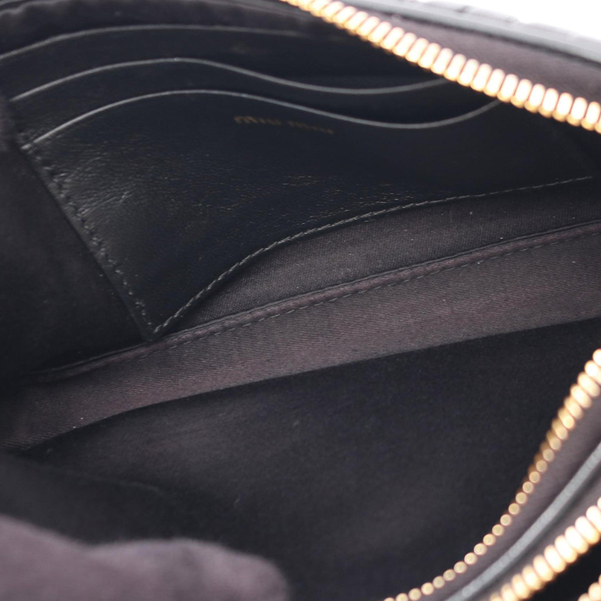 Miu Miu Matelasse Nappa Crossbody — Black