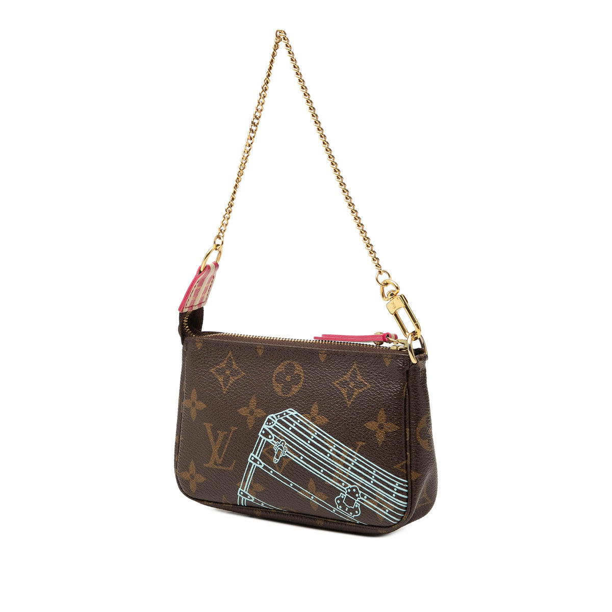 Louis Vuitton Monogram 2014 Christmas Animation Mini Pochette Accessories — Brown