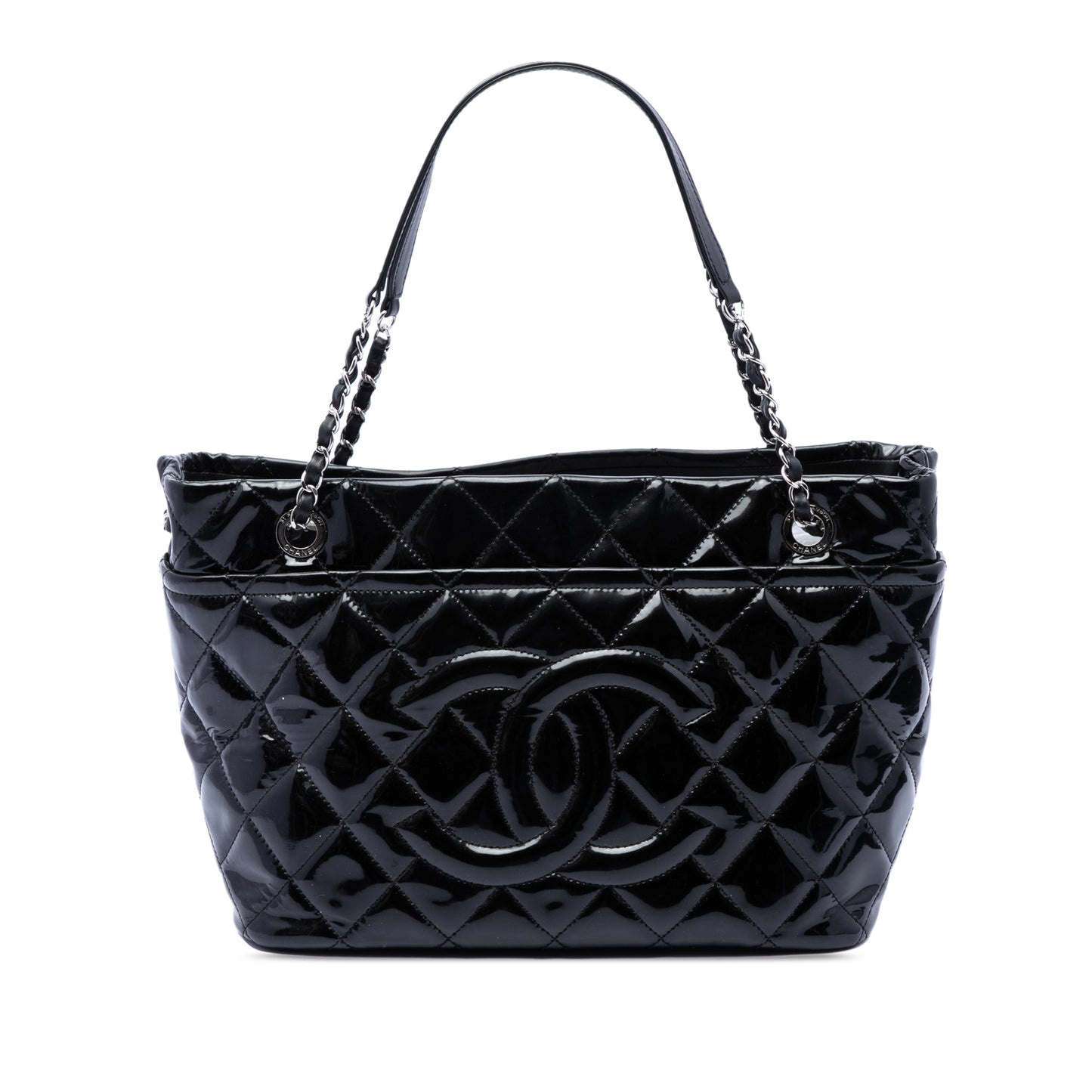 Chanel CC Quilted Patent Timeless Soft Tote
