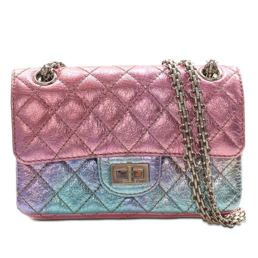 Crinkled Calfskin Rainbow Reissue 2.55 Single Flap 224