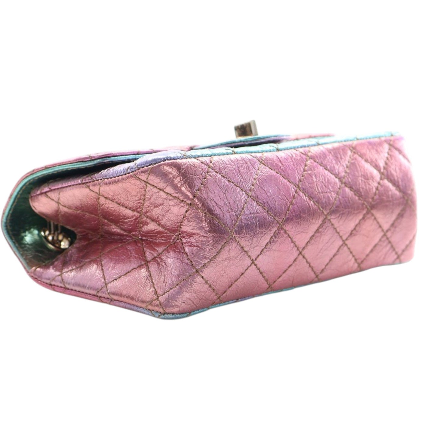 Crinkled Calfskin Rainbow Reissue 2.55 Single Flap 224