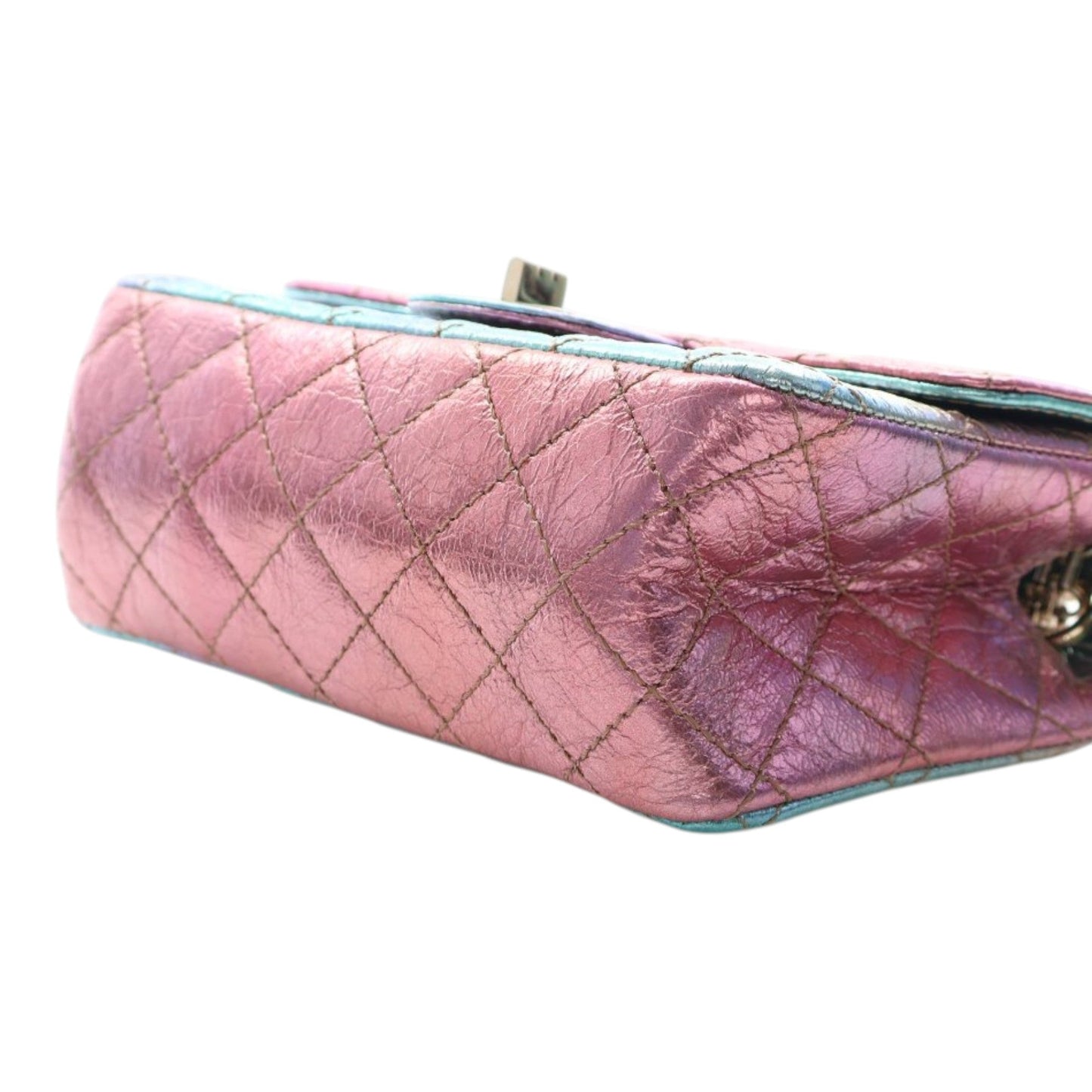Crinkled Calfskin Rainbow Reissue 2.55 Single Flap 224