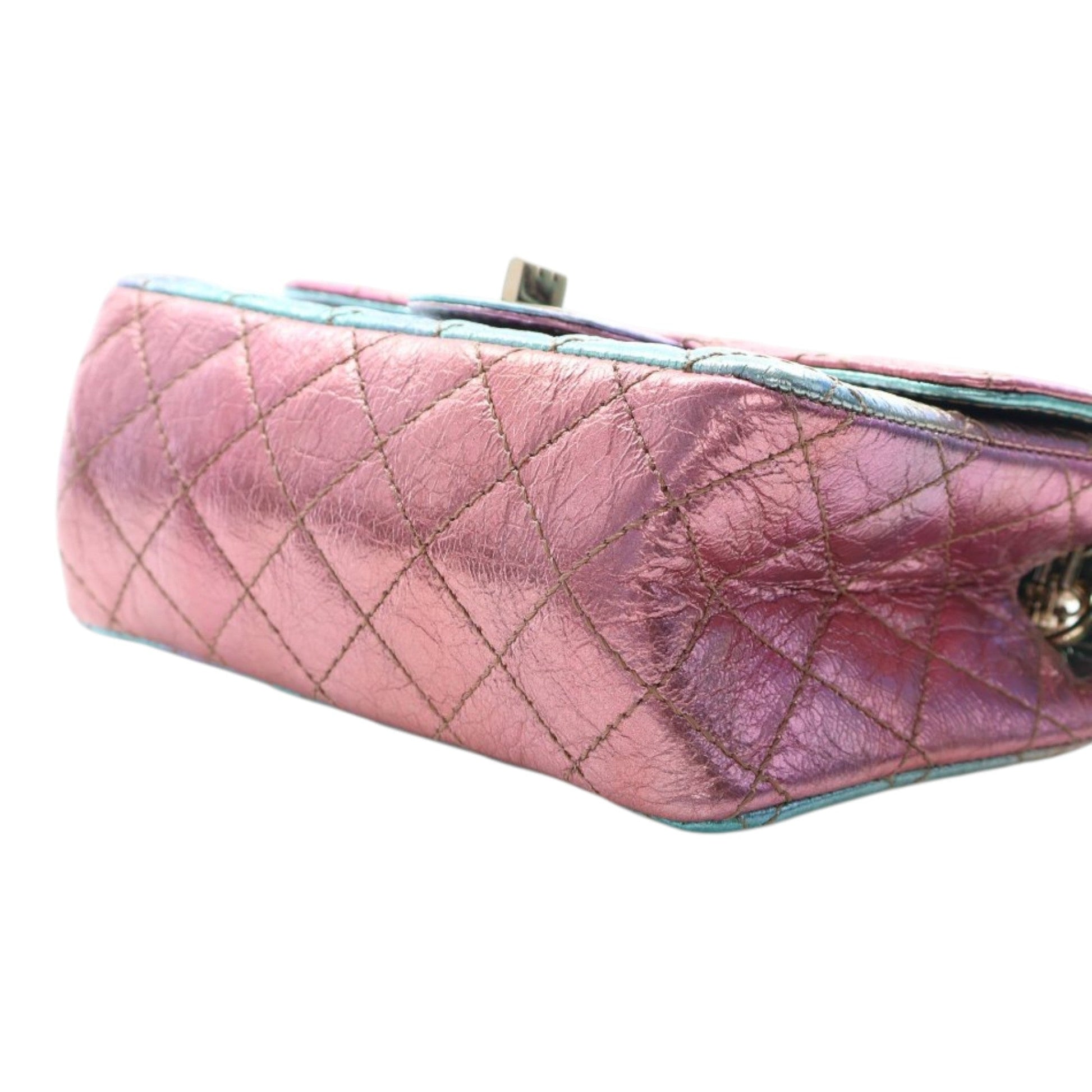 Crinkled Calfskin Rainbow Reissue 2.55 Single Flap 224
