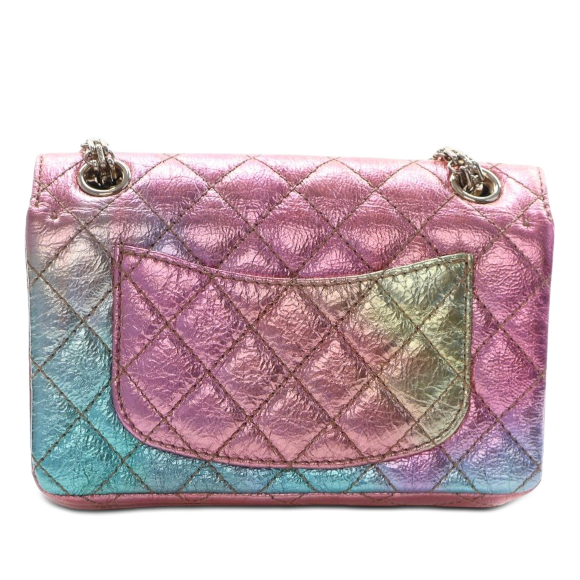 Crinkled Calfskin Rainbow Reissue 2.55 Single Flap 224