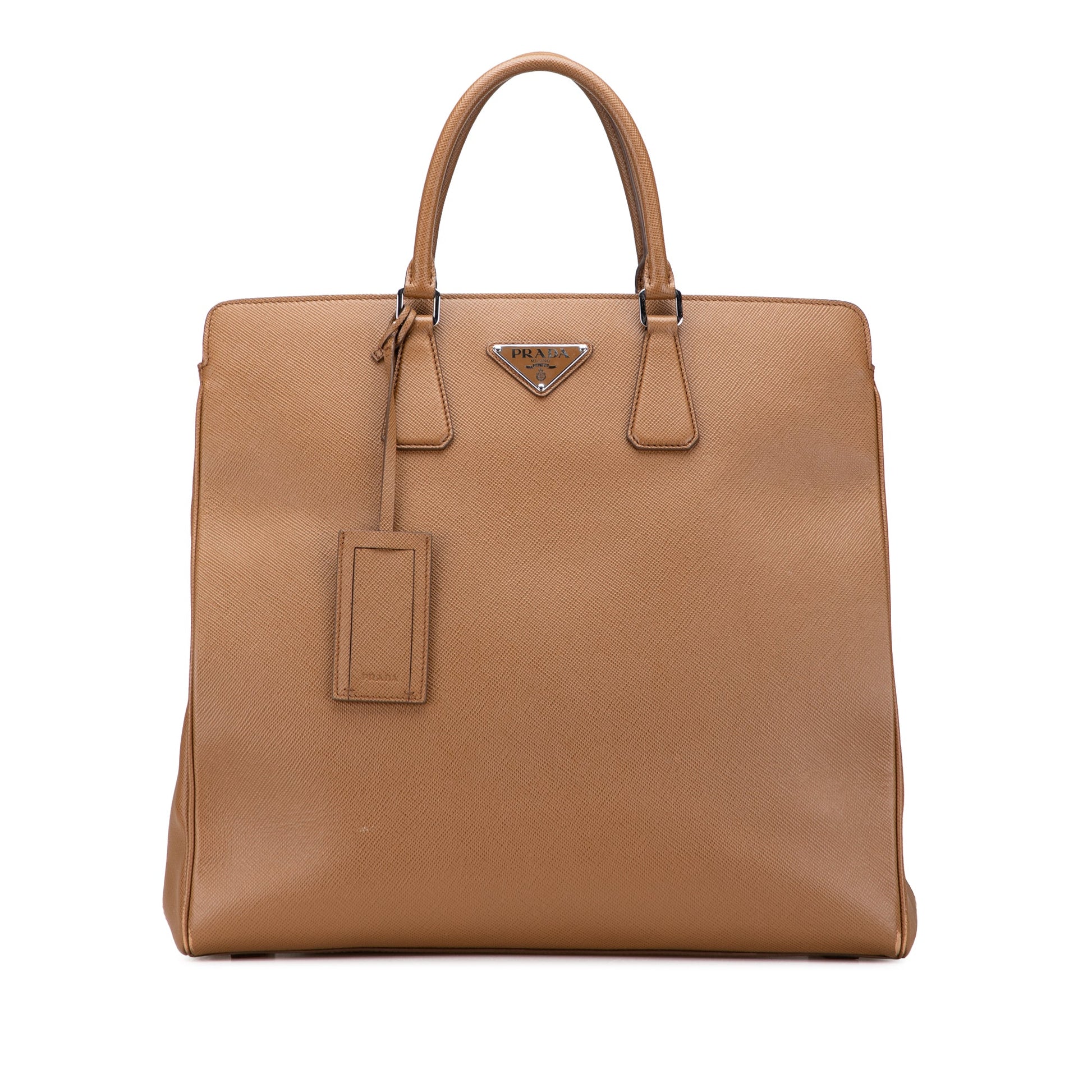 Prada Saffiano Lux Double Handle Shopping Tote