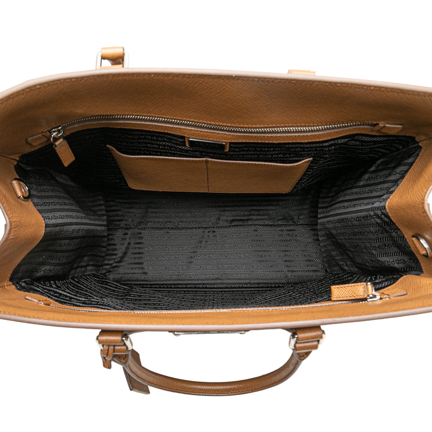 Prada Saffiano Lux Double Handle Shopping Tote