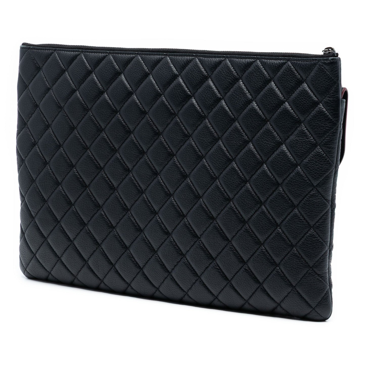 Chanel Large Quilted Grained Calfskin Archi Chic Cosmetic Case