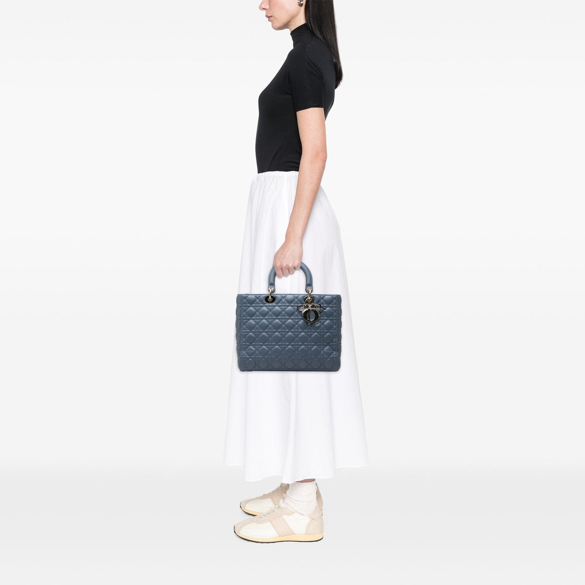 Dior Large Lambskin Cannage Lady Dior