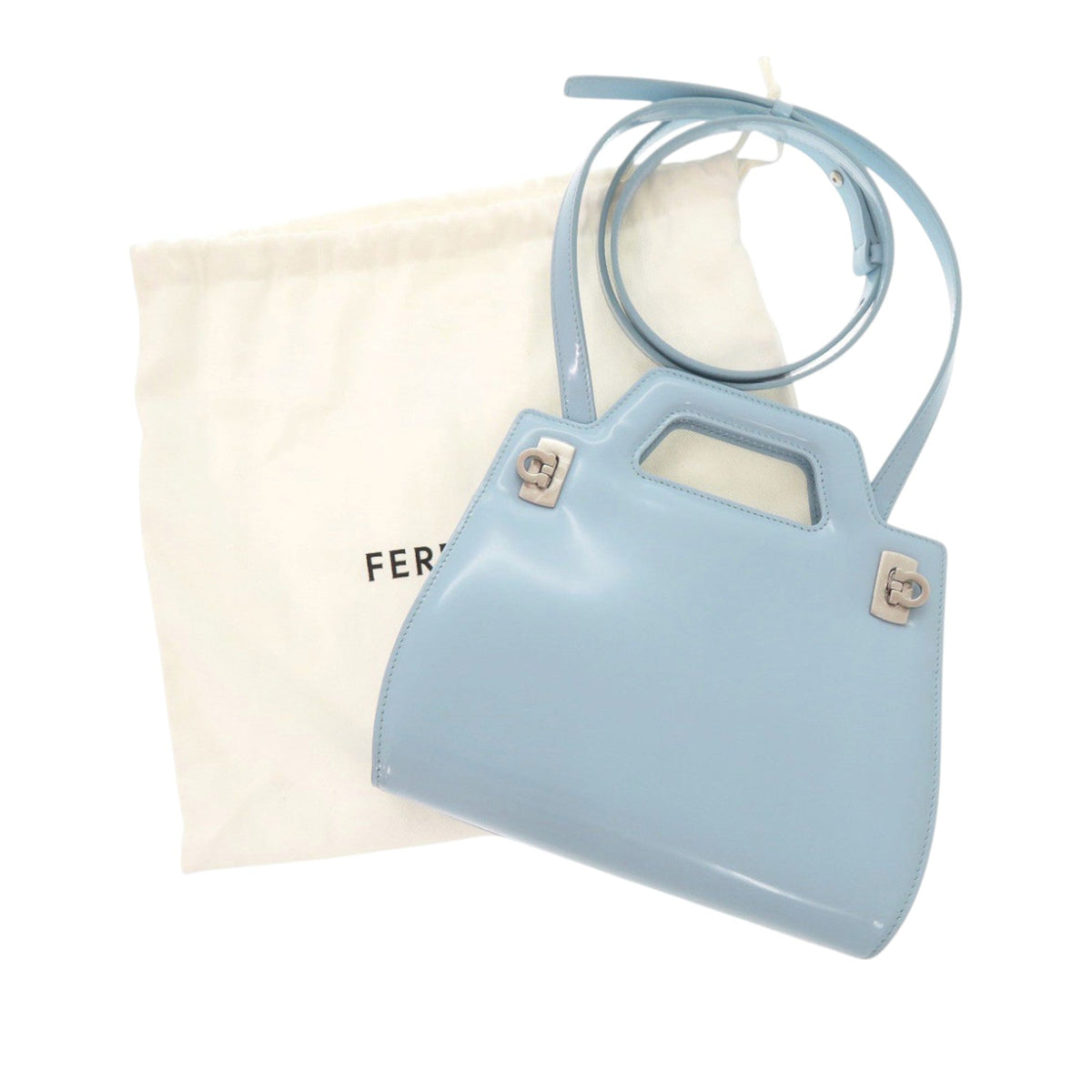 Ferragamo Mini Brushed Calfskin Wanda Top Handle Bag