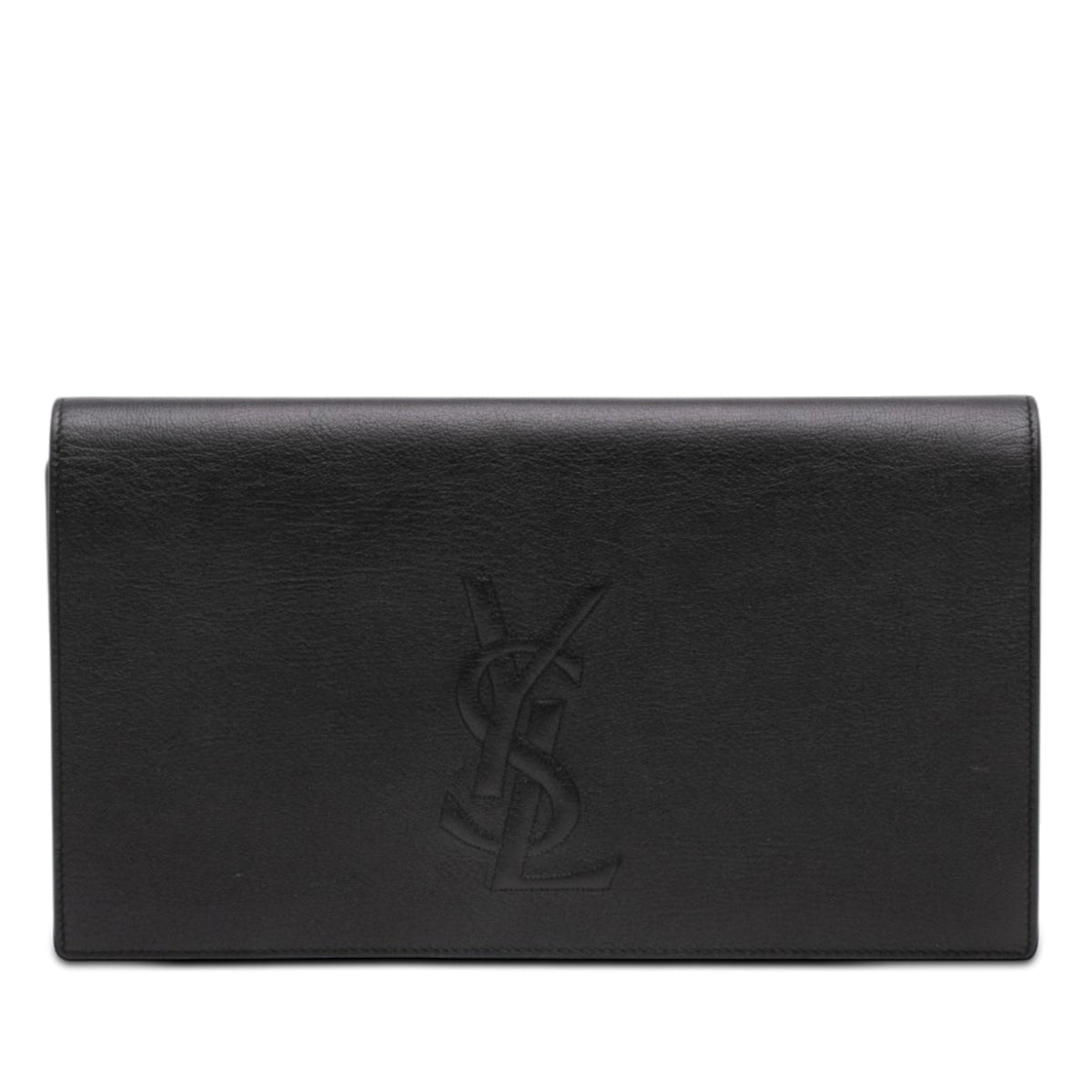 Saint Laurent Large Calfskin Monogram Belle De Jour Clutch
